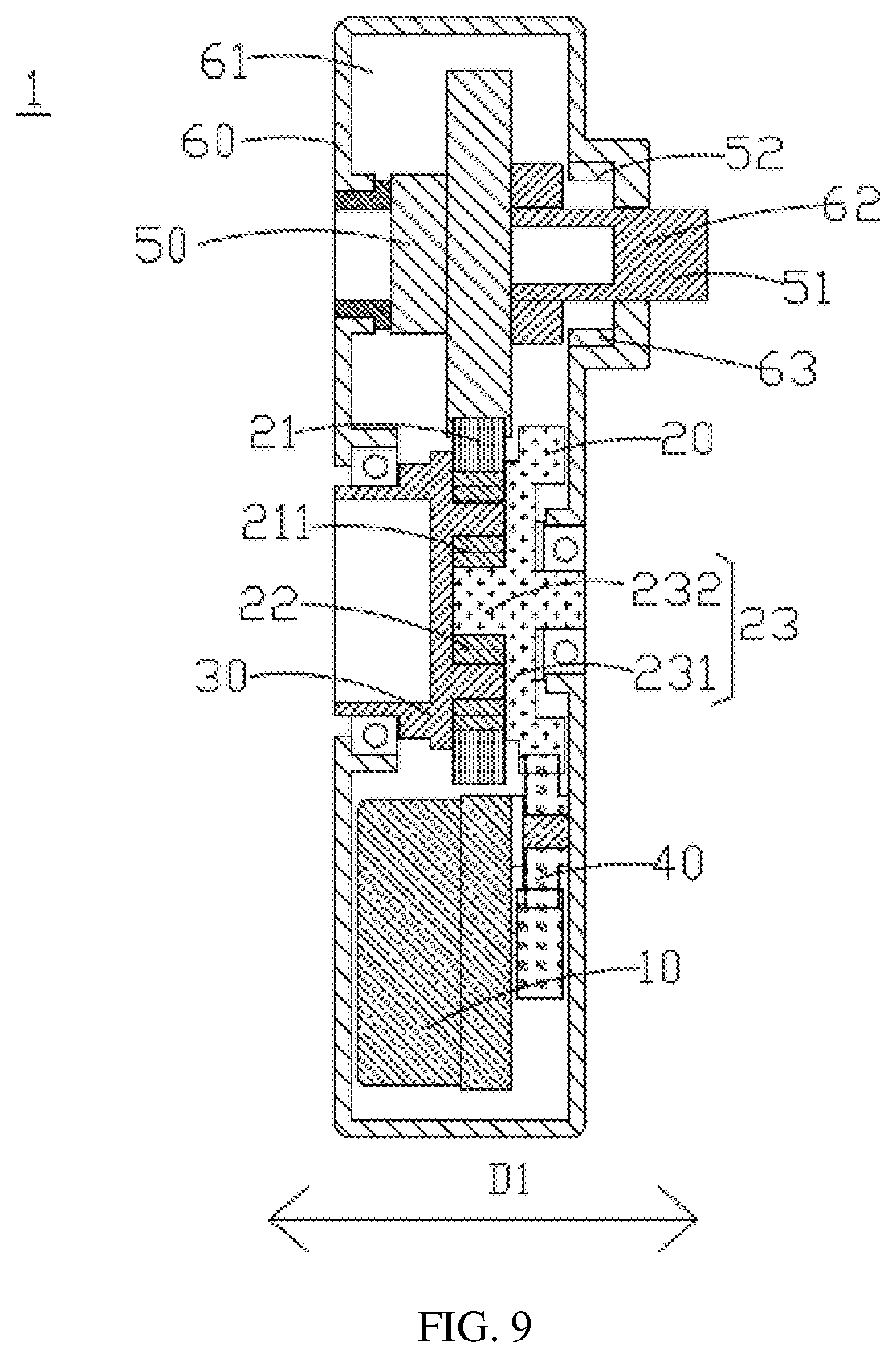 Patent US12320156 Figure 9 – Driving mechanism for door lock, and door lock