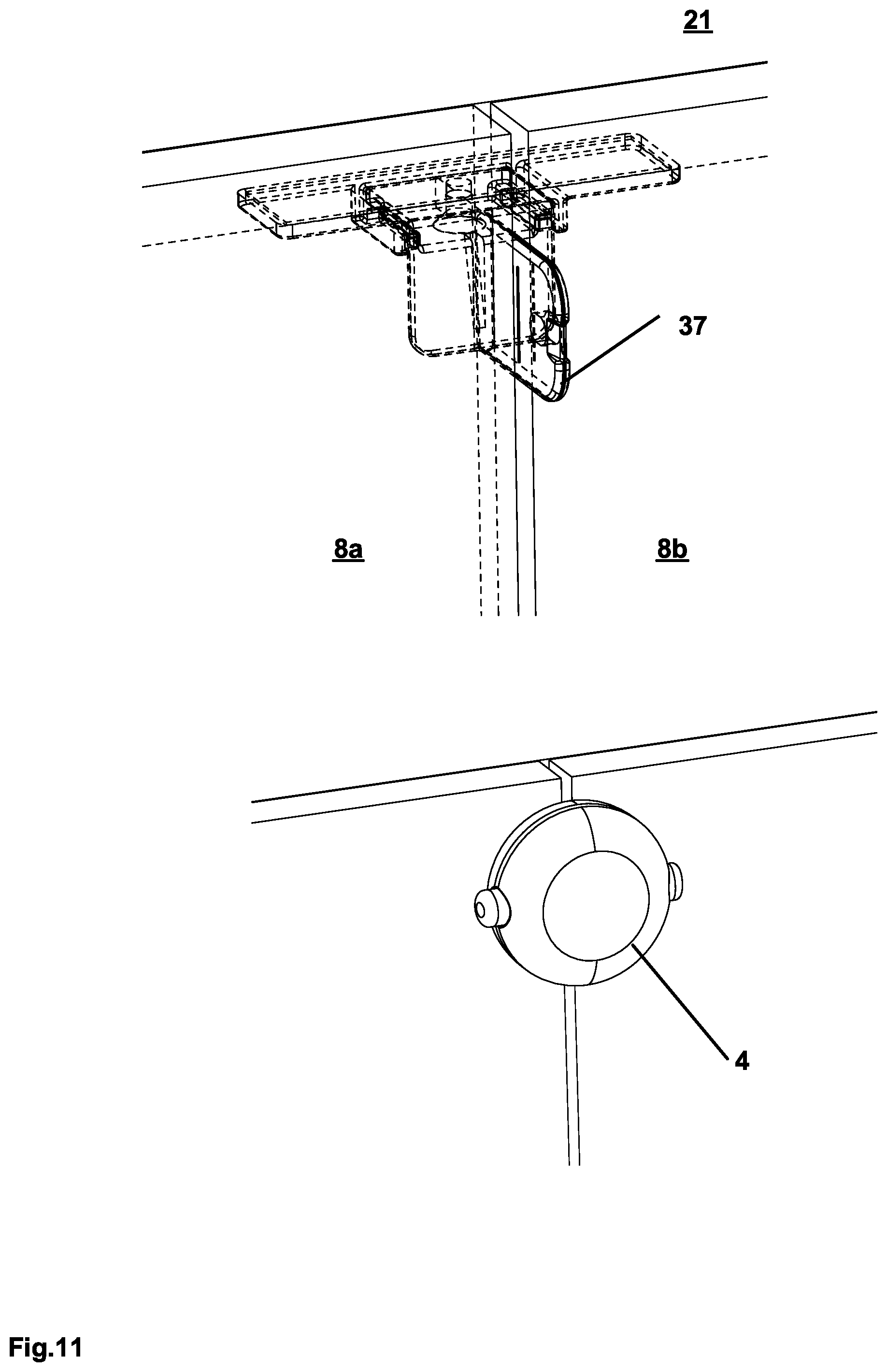 Patent US12320160 Figure 7 – Child safety lock