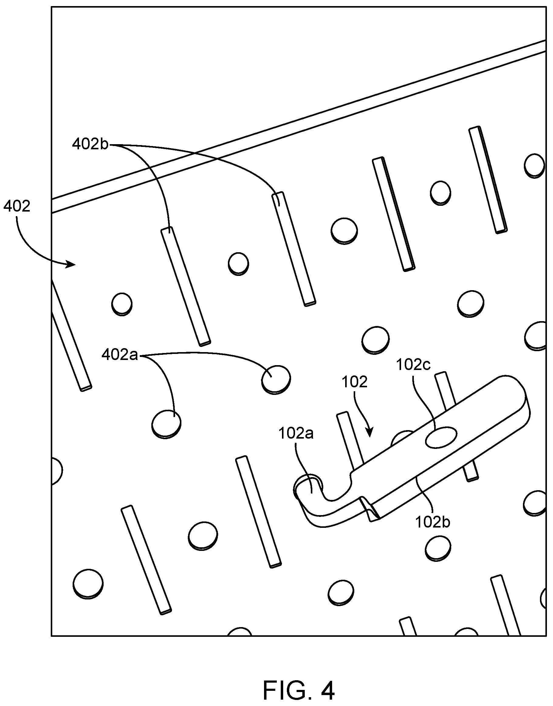 Patent US12320161 Figure 3 – Anti-theft perforated wall board lock