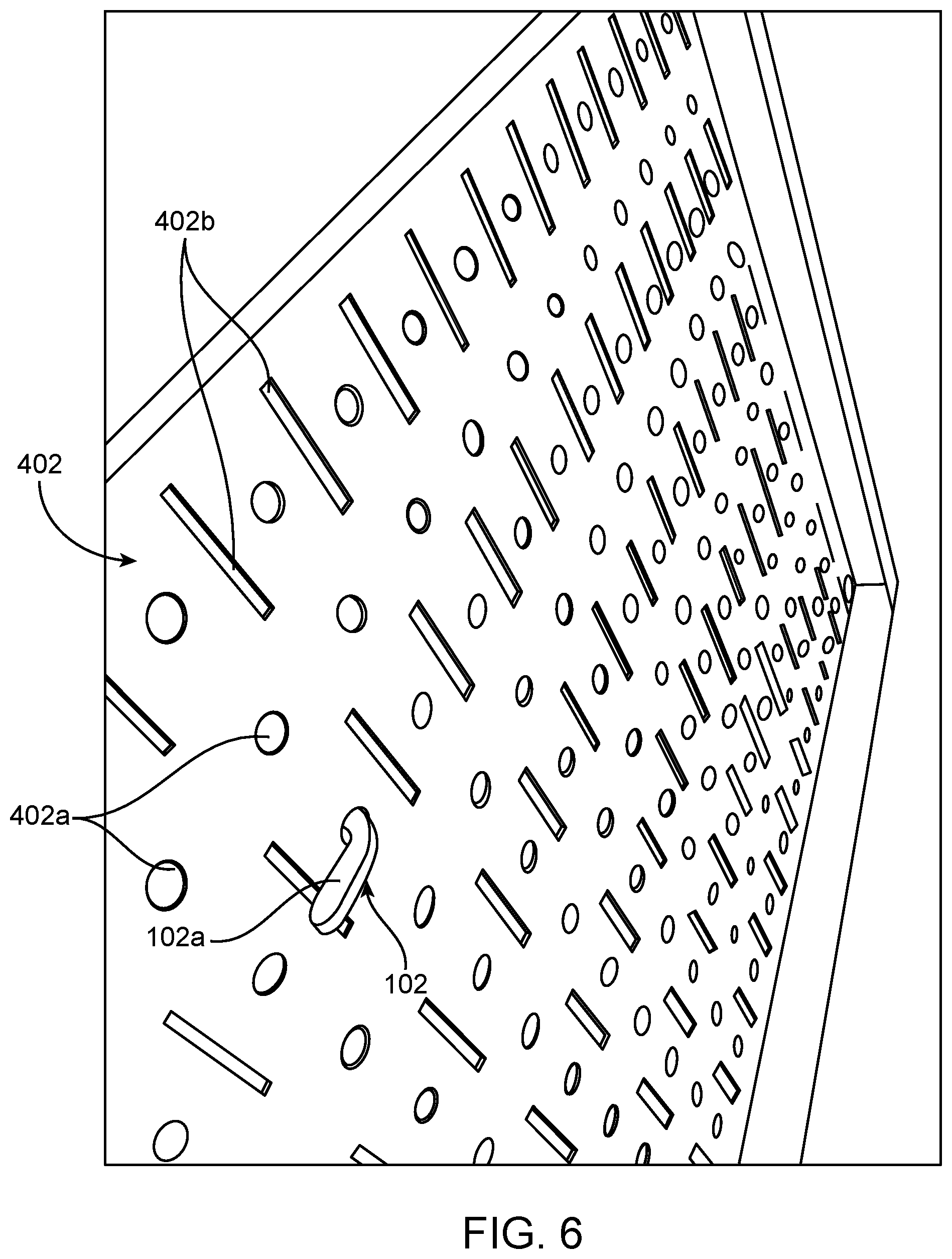 Patent US12320161 Figure 5 – Anti-theft perforated wall board lock