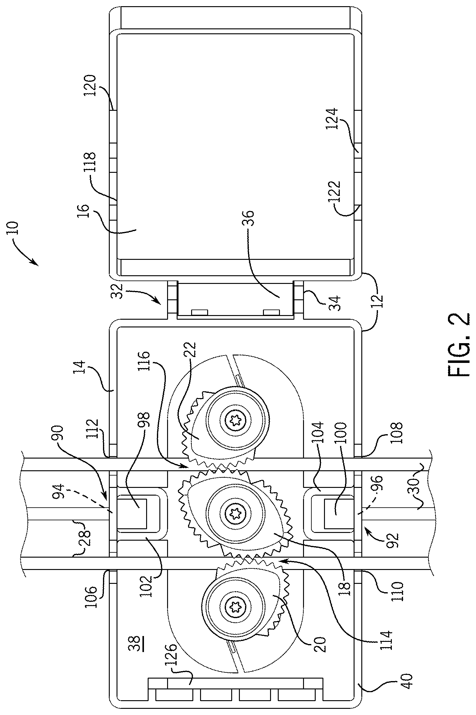 Patent US12320163 Figure 2 – Multicable lockout device