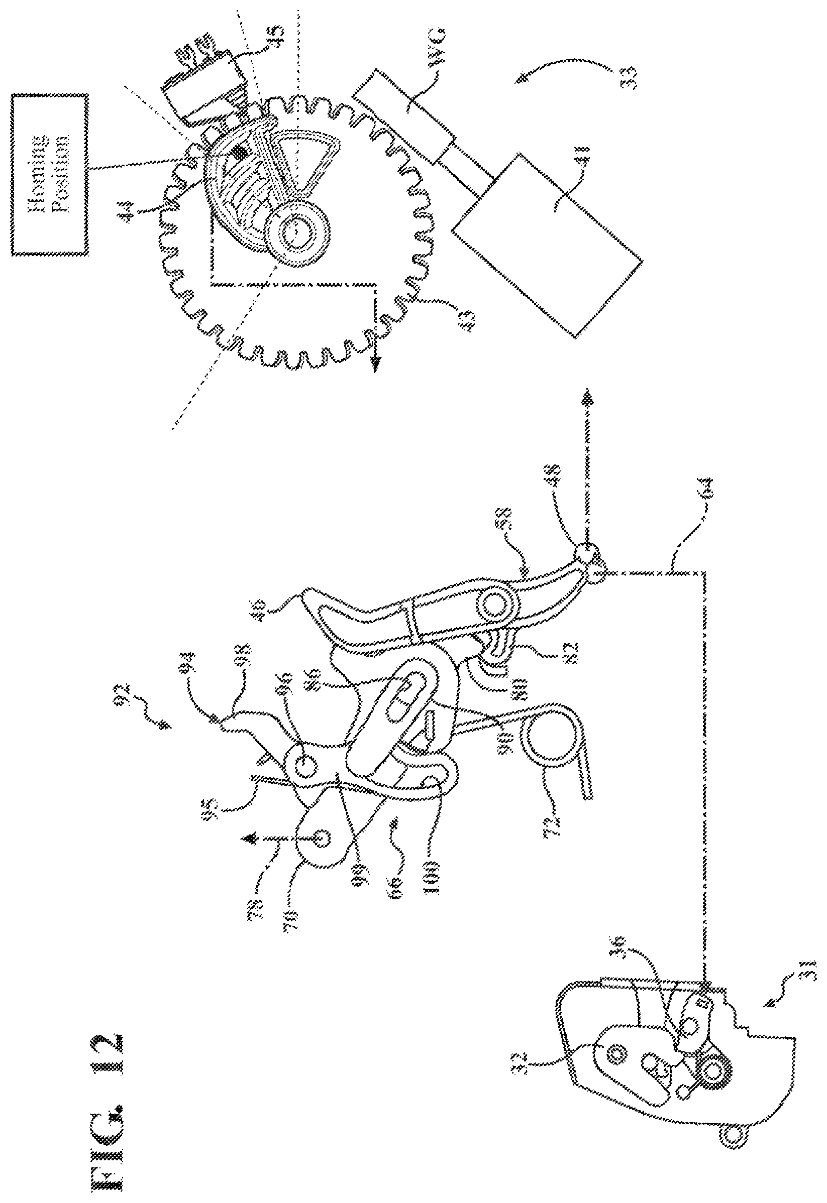 Patent US12320169 Figure 12 – Closure latch assembly with release cable arrangement having an anti-rattle mechanism