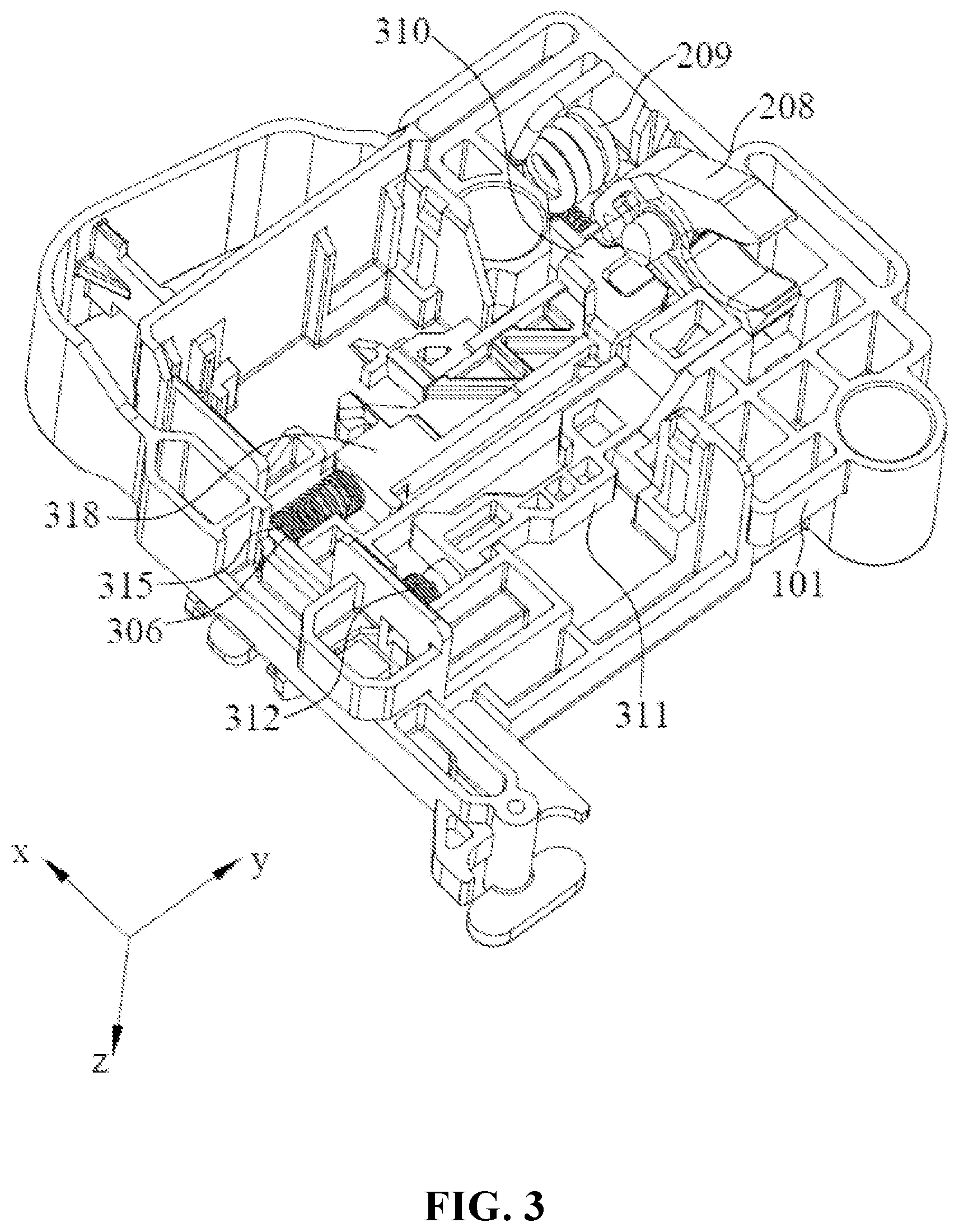 Patent US12320172 Figure 3 – Door lock and control circuit for the door lock