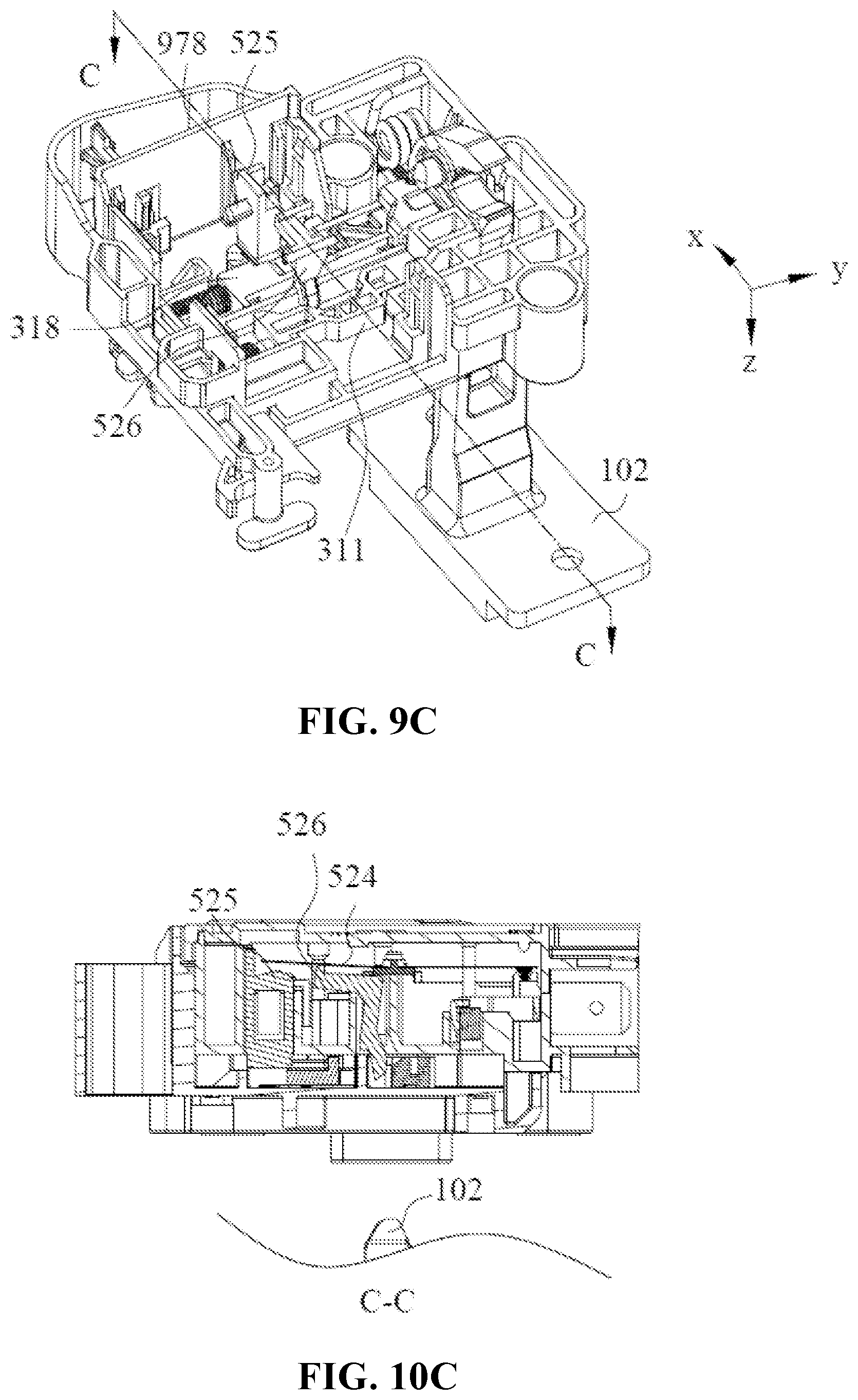 Patent US12320172 Figure 12 – Door lock and control circuit for the door lock