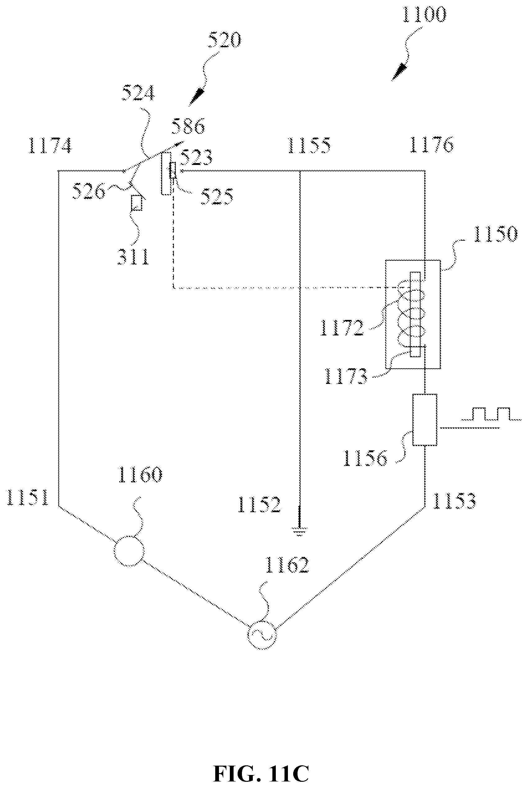 Patent US12320172 Figure 15 – Door lock and control circuit for the door lock