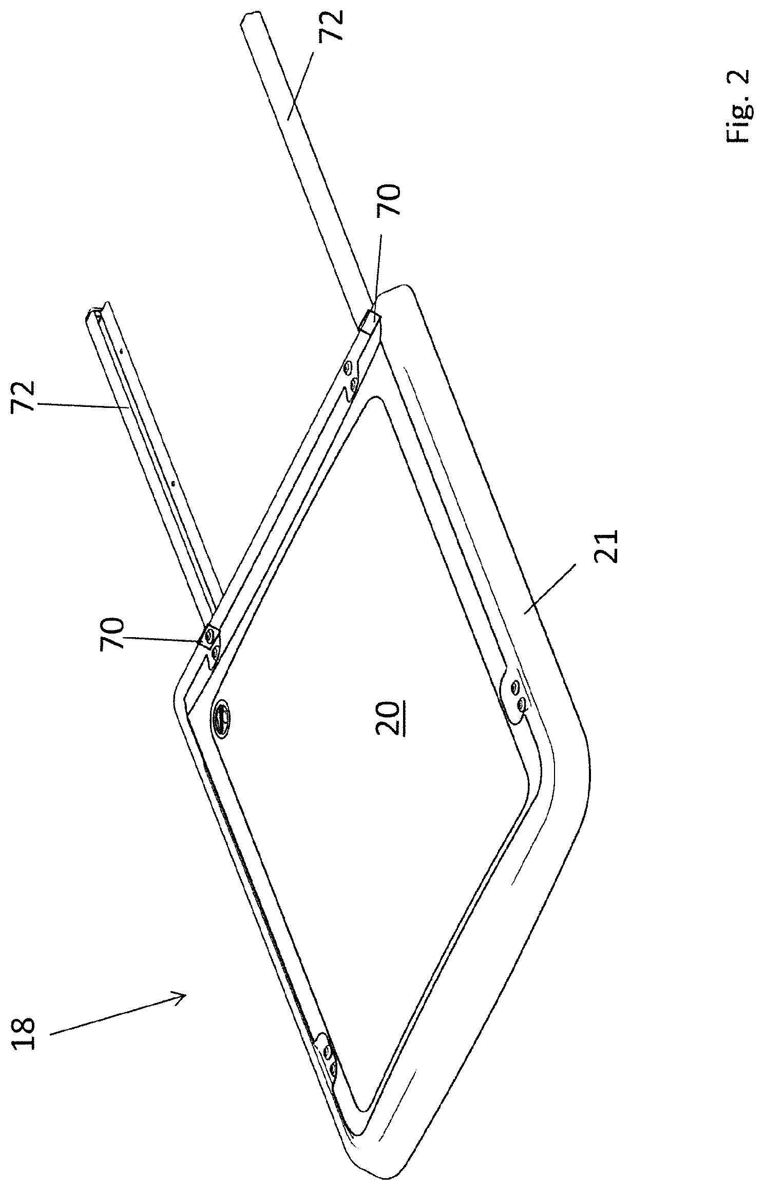 Patent US12320175 Figure 2 – Sliding cover assembly for a vehicle, in particular for a waterborne vehicle
