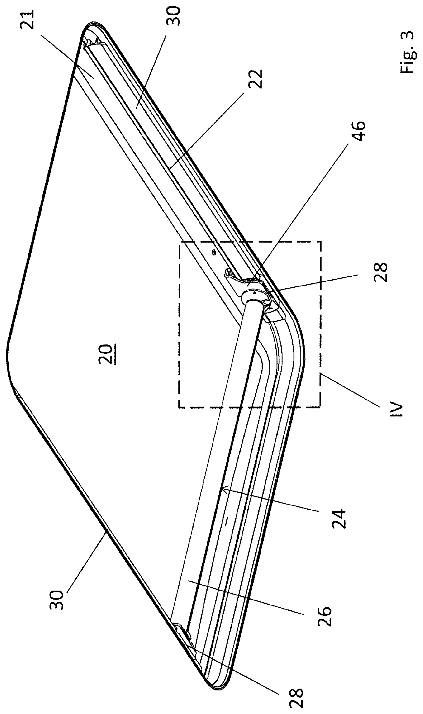 Patent US12320175 Figure 3 – Sliding cover assembly for a vehicle, in particular for a waterborne vehicle