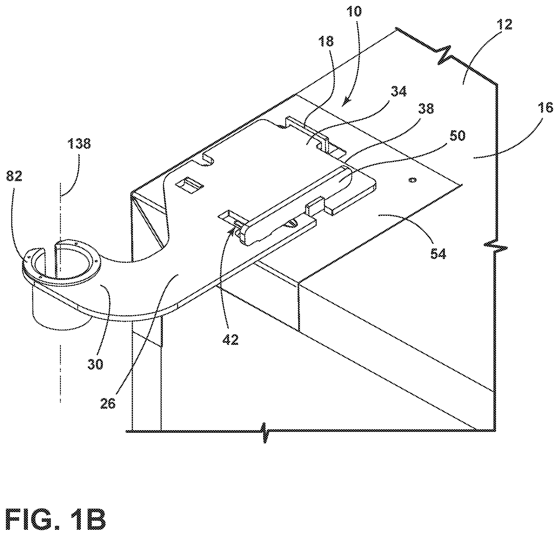 Patent US12320176 Figure 2 – Hinge bracket assembly