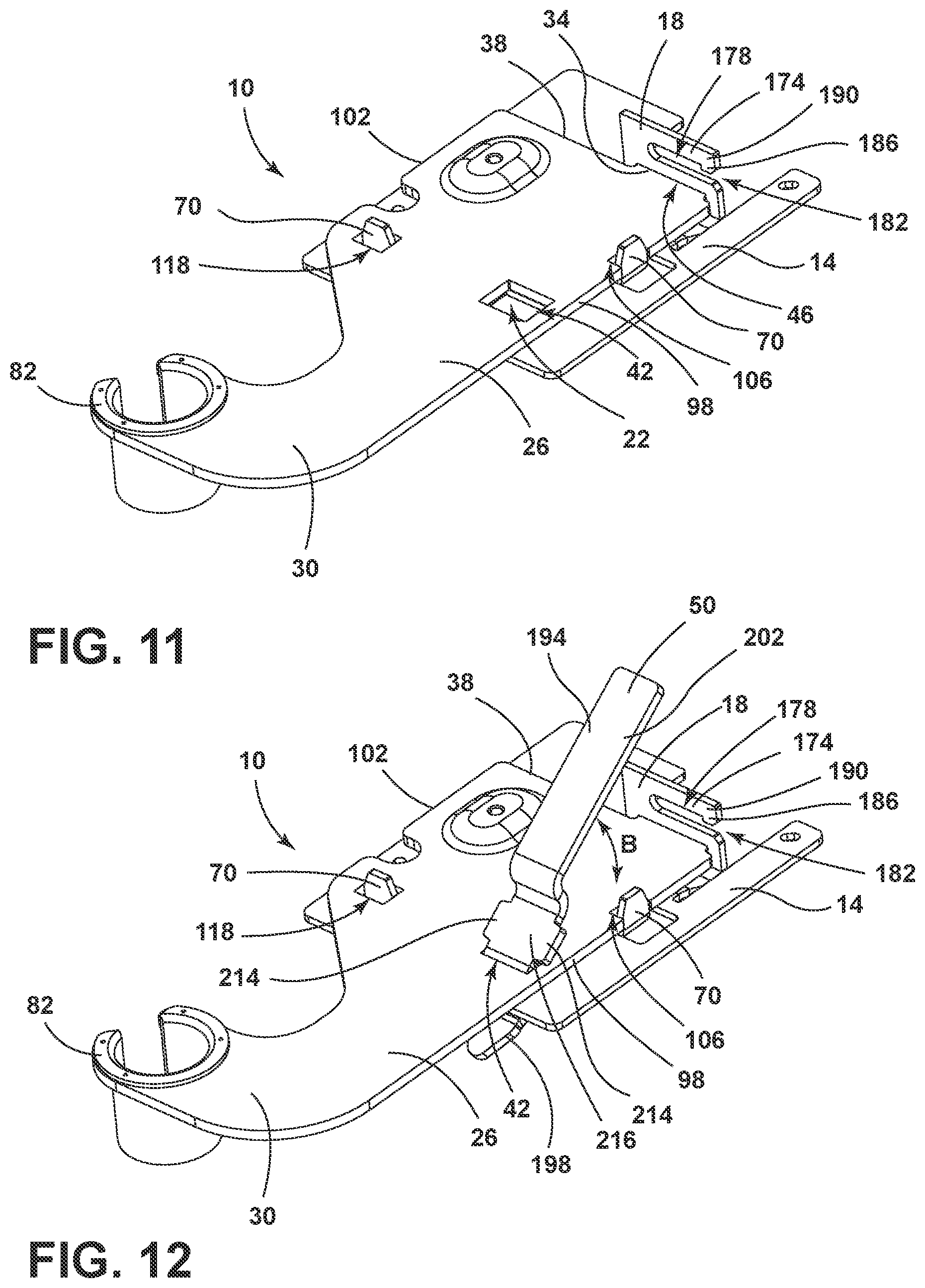 Patent US12320176 Figure 11 – Hinge bracket assembly