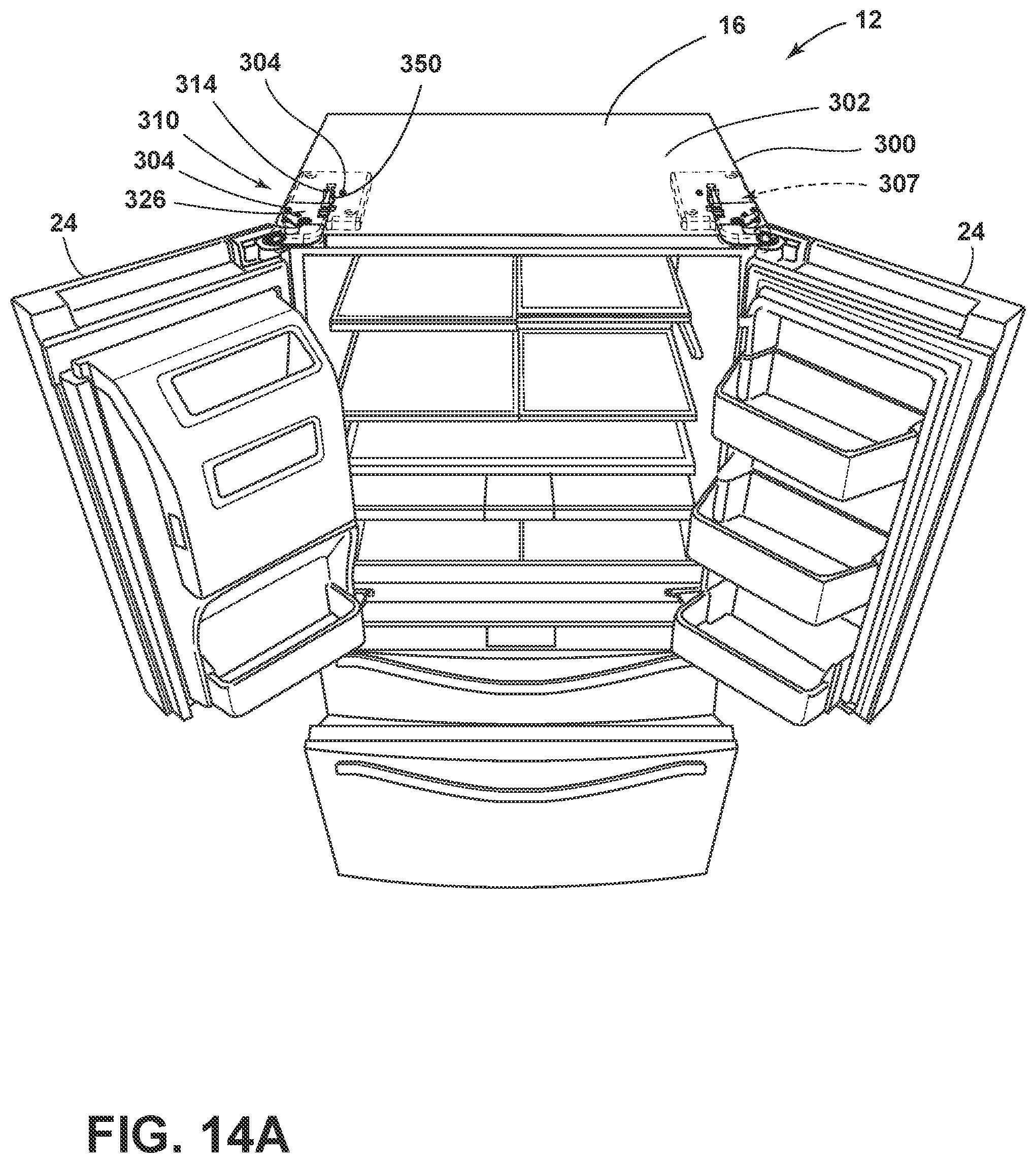 Patent US12320176 Figure 13 – Hinge bracket assembly