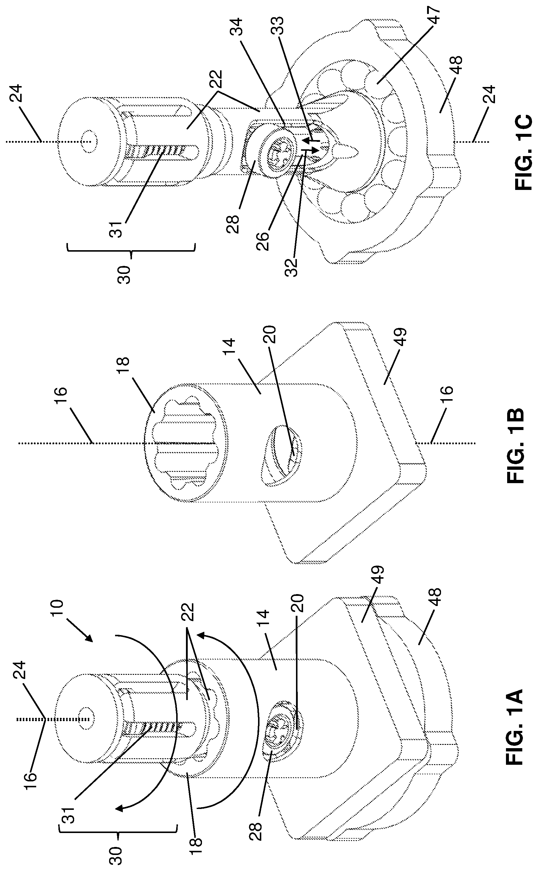 Patent US12320179 Figure 1 – Door hinge for a laboratory instrument door