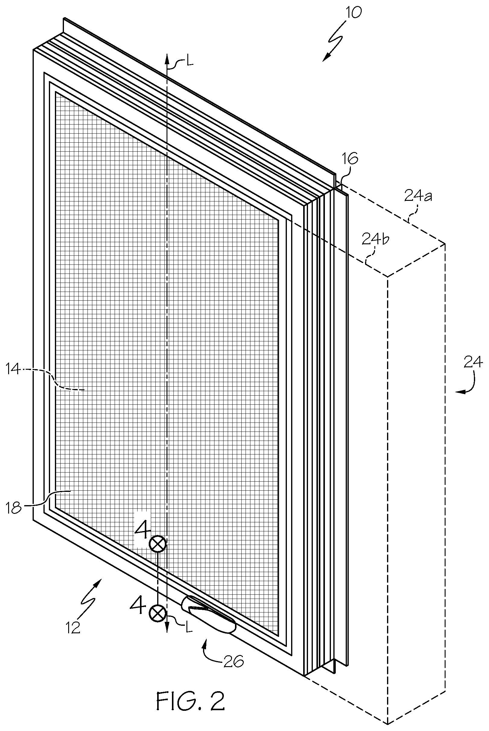 Patent US12320182 Figure 2 – Fenestration unit with two-part frame