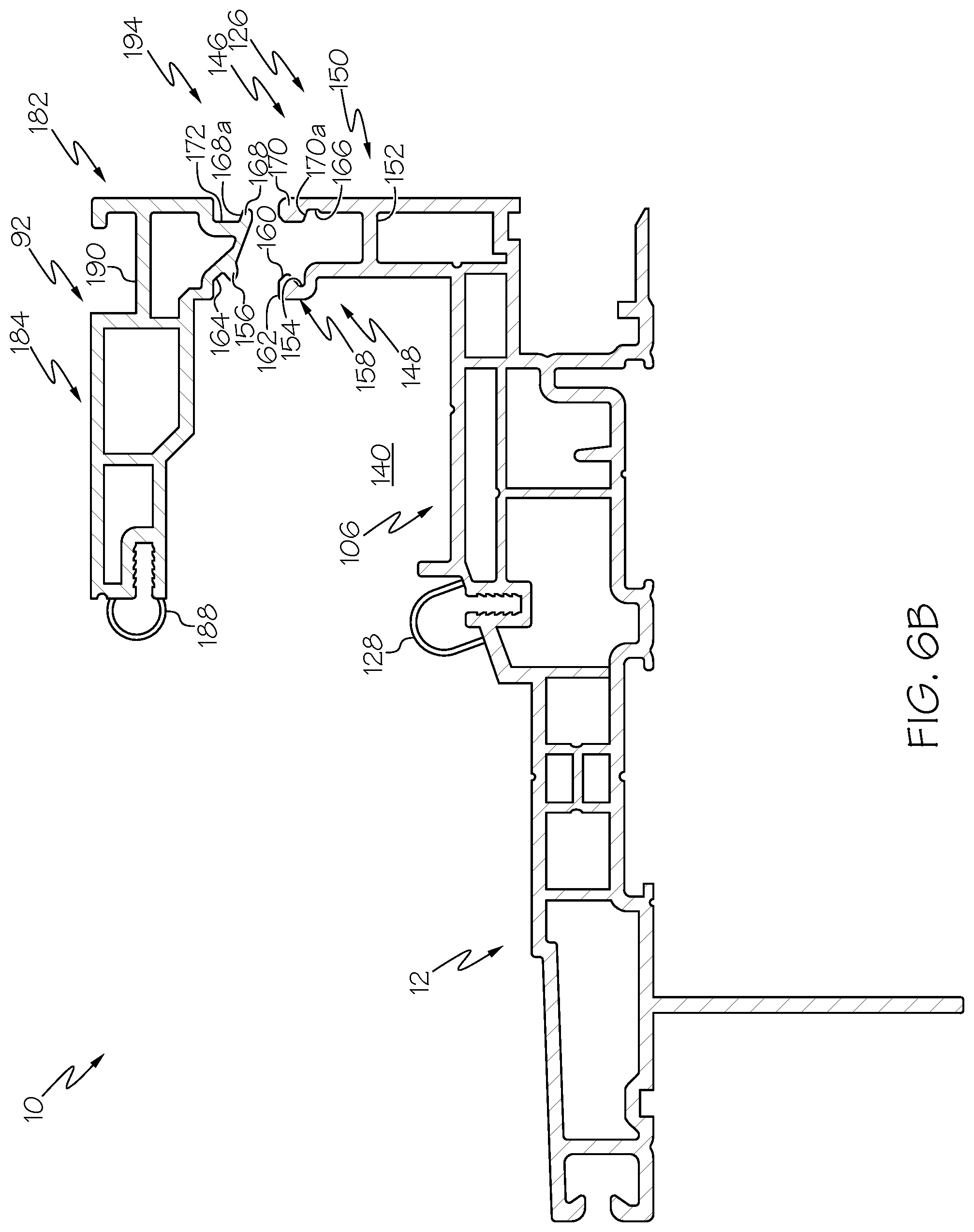 Patent US12320182 Figure 8 – Fenestration unit with two-part frame