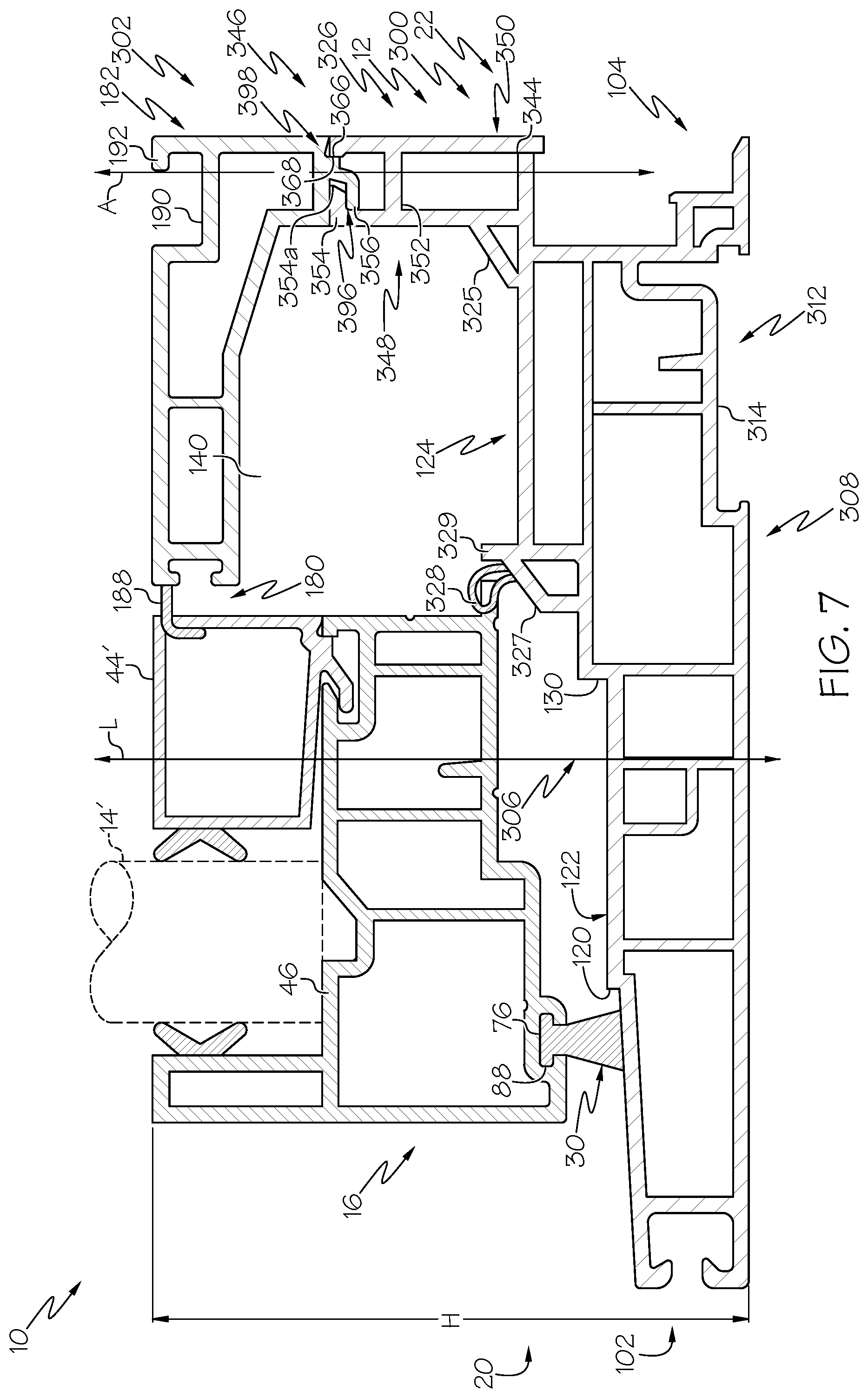 Patent US12320182 Figure 9 – Fenestration unit with two-part frame