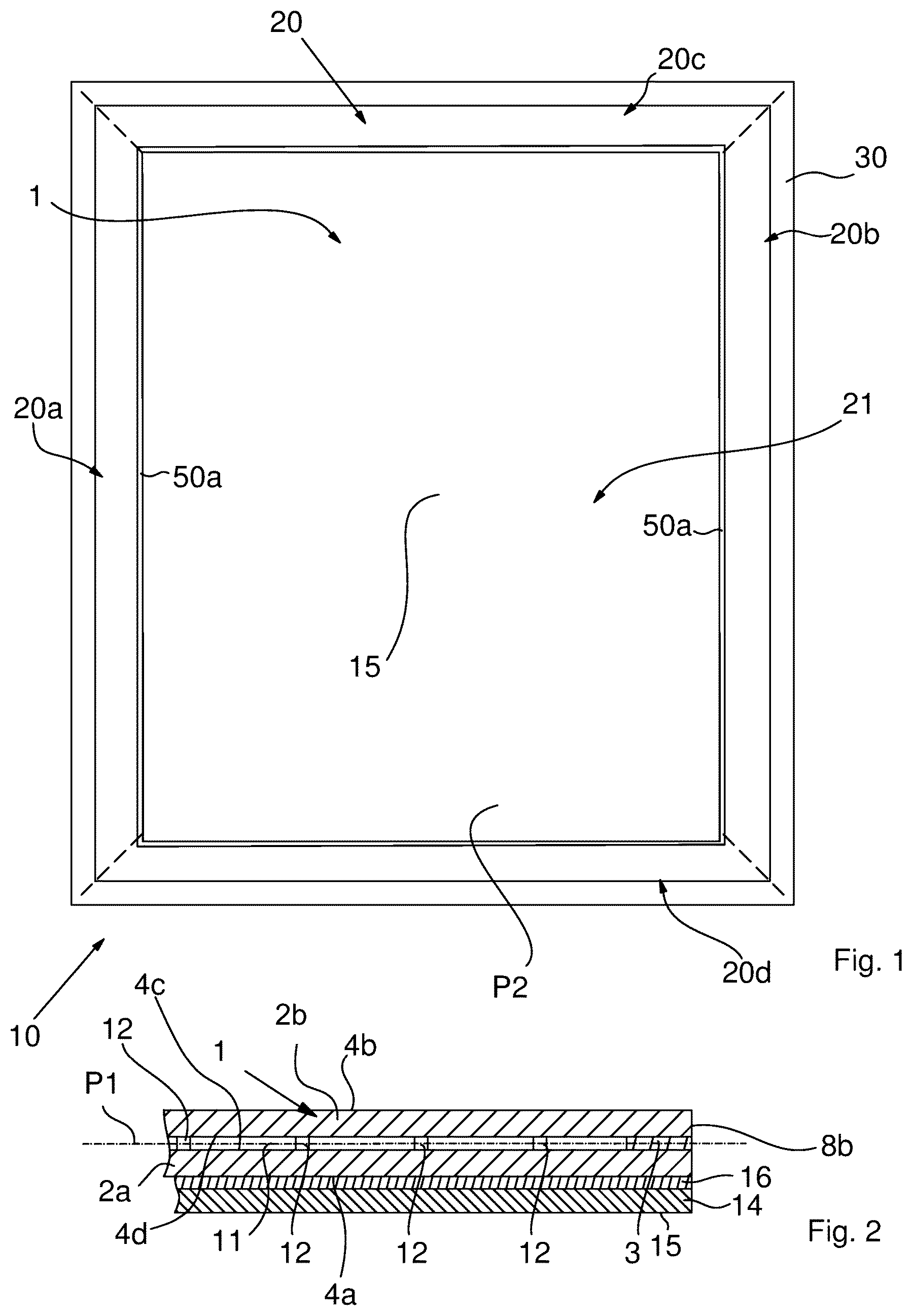Patent US12320184 Figure 1 – Frame solution for laminated VIG unit