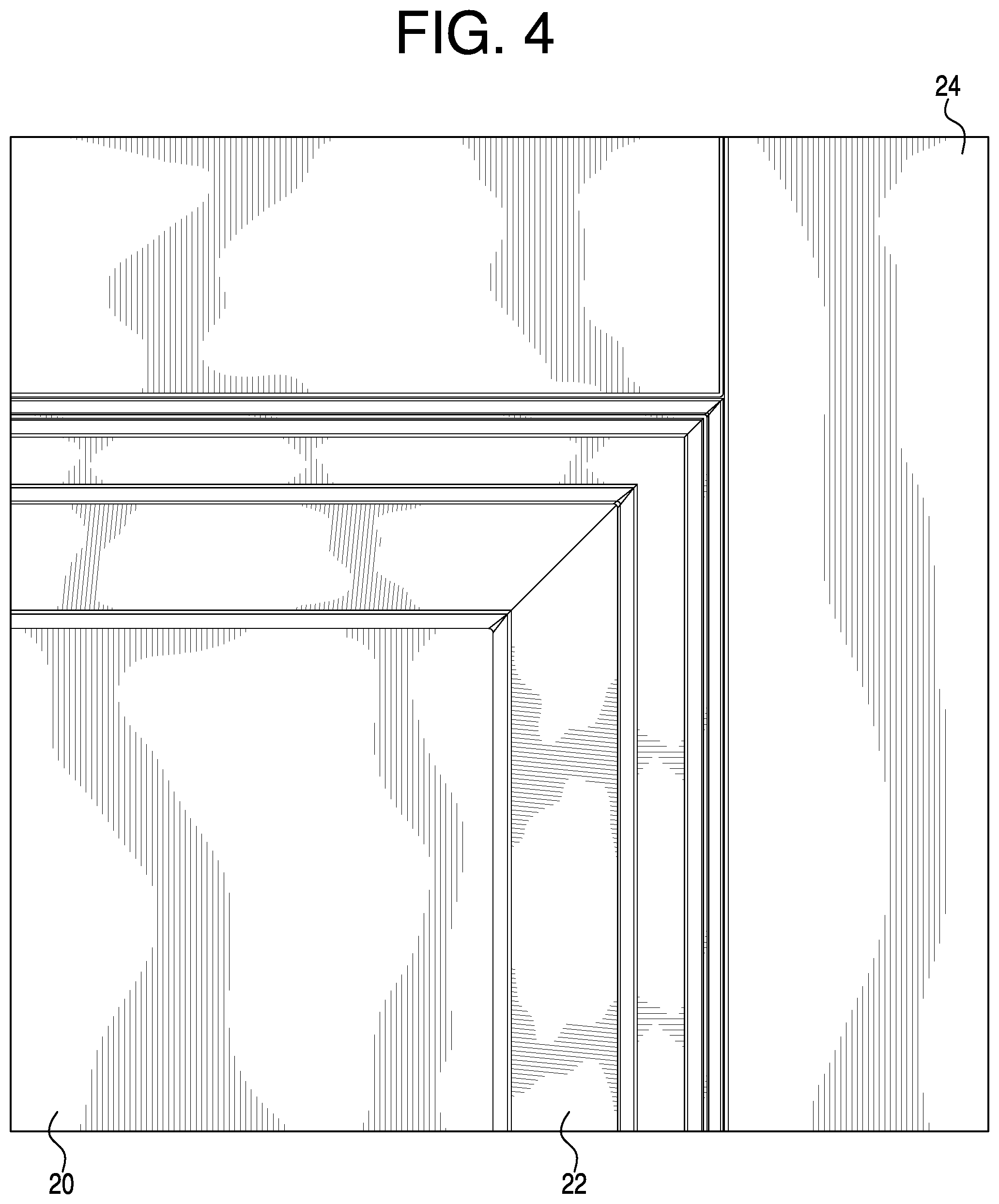 Patent US12320186 Figure 3 – Door skin stacking