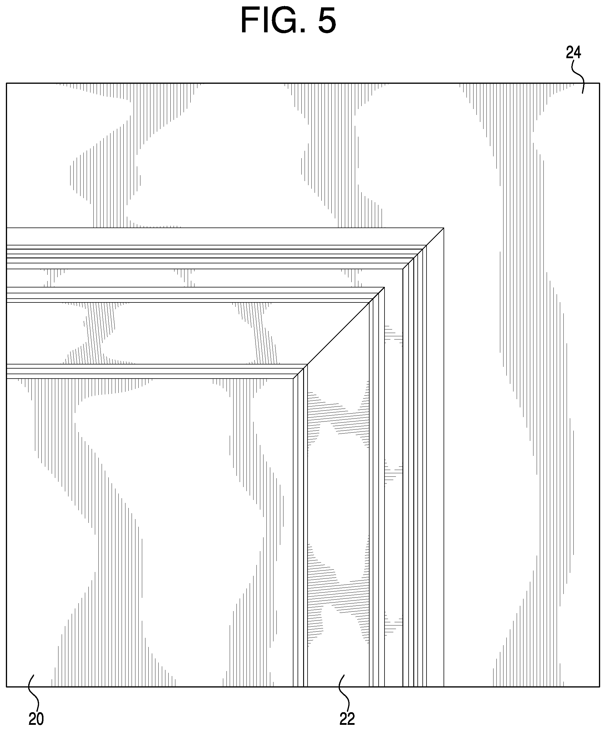 Patent US12320186 Figure 4 – Door skin stacking