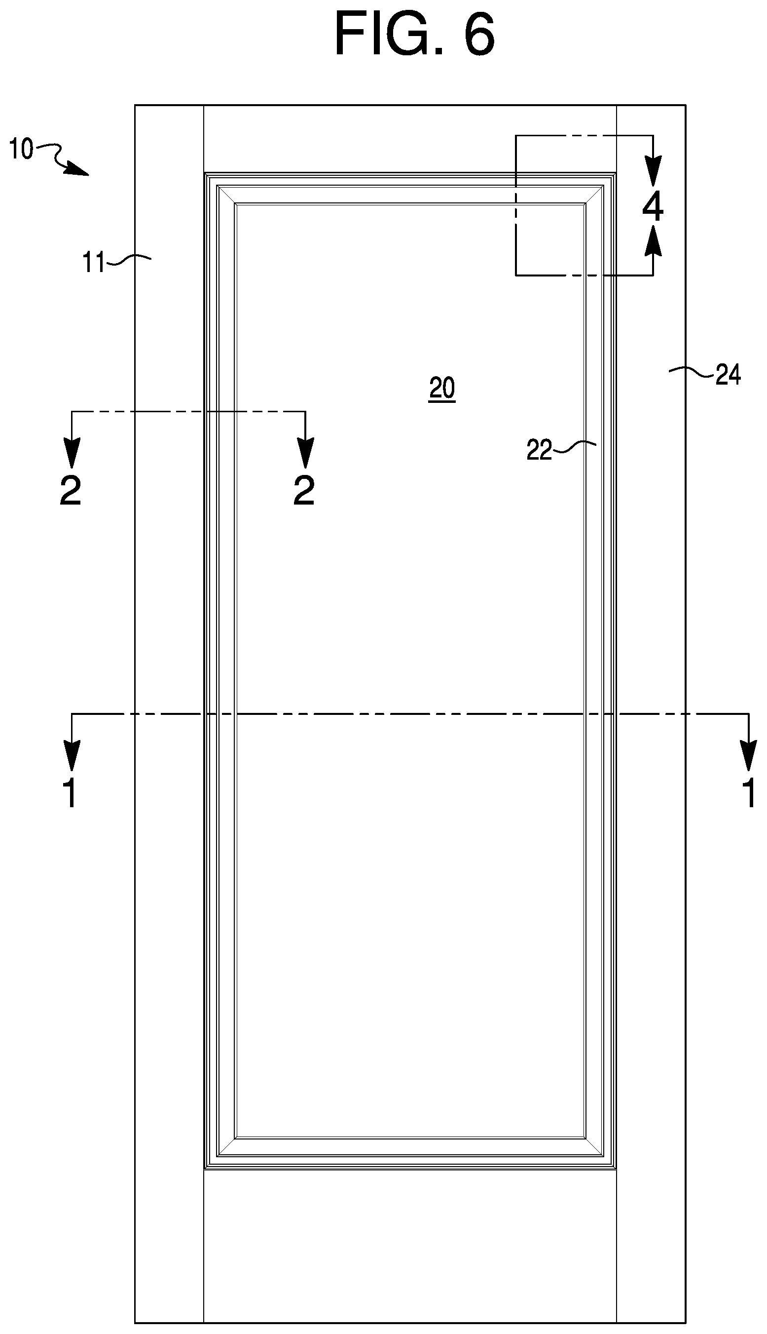 Patent US12320186 Figure 5 – Door skin stacking