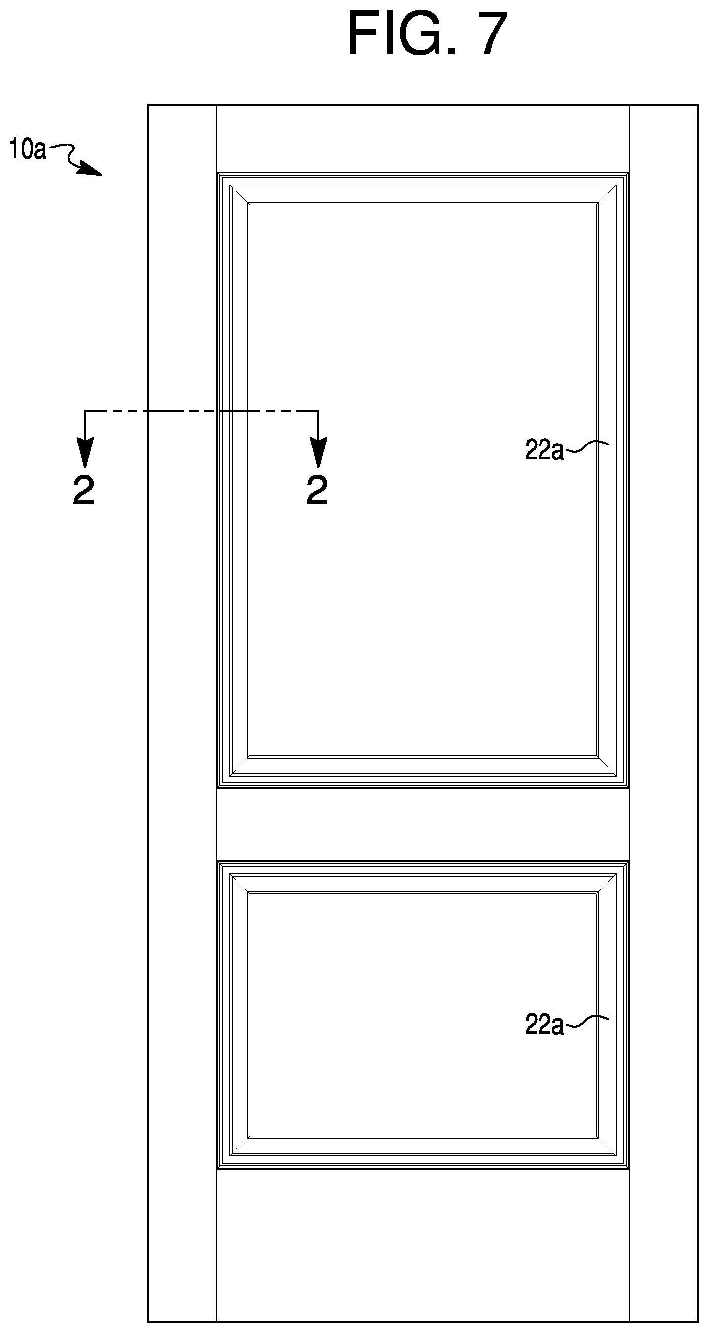 Patent US12320186 Figure 6 – Door skin stacking