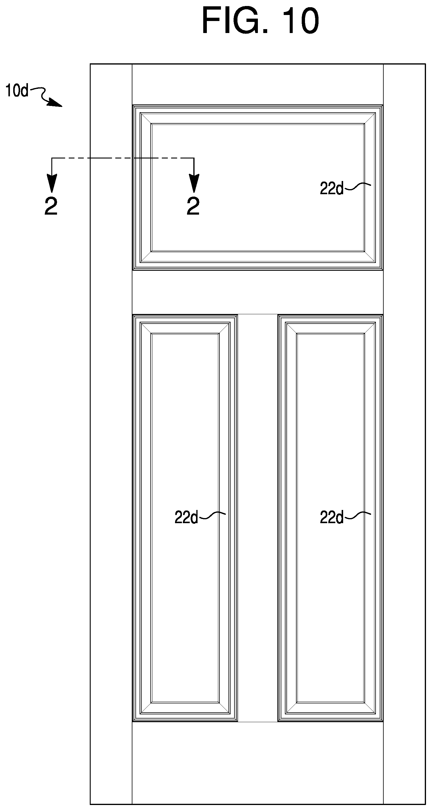 Patent US12320186 Figure 9 – Door skin stacking