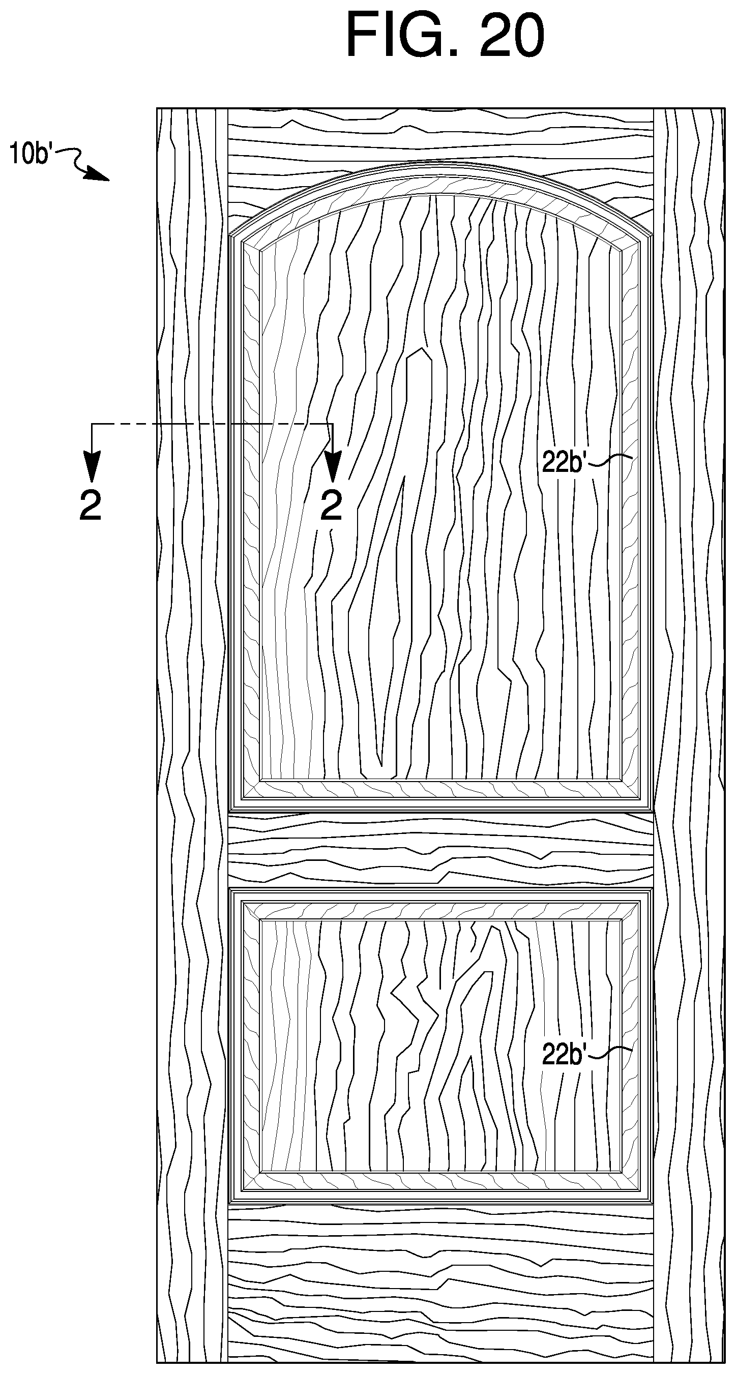 Patent US12320186 Figure 19 – Door skin stacking