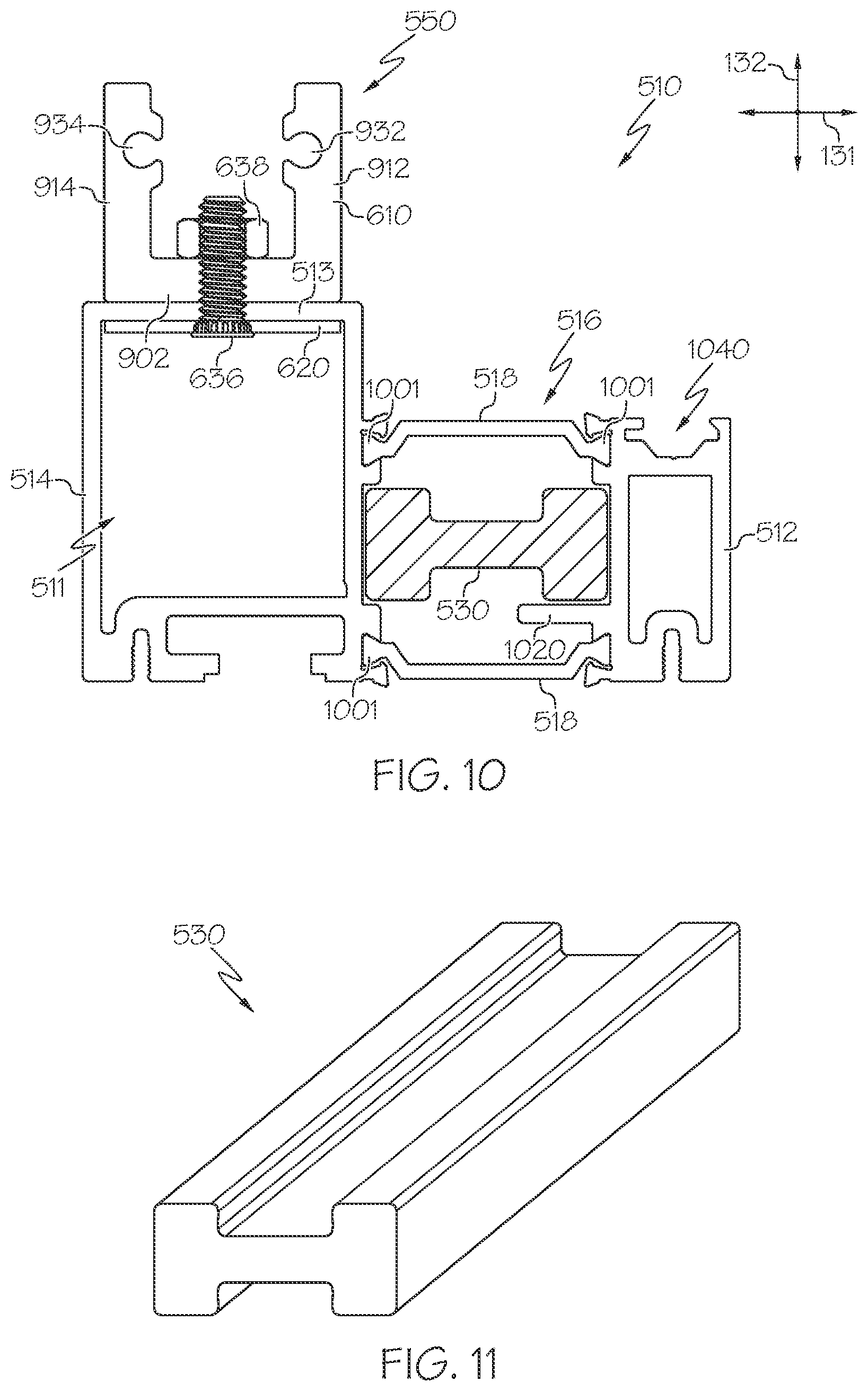 Patent US12320187 Figure 8 – Panel frame joints, sills, and other elements of folding door systems with shootbolt system