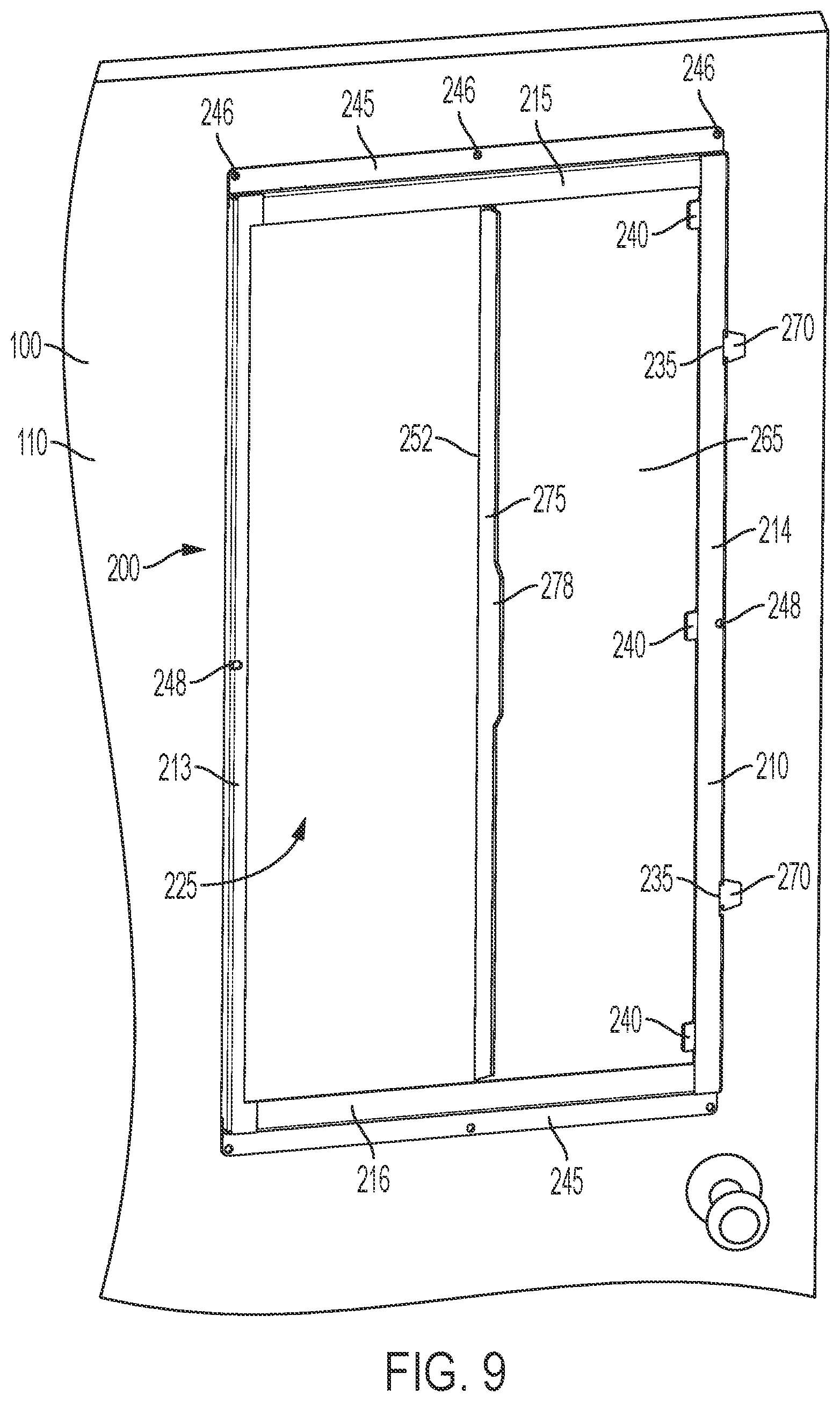 Patent US12320189 Figure 12 – Door window protector