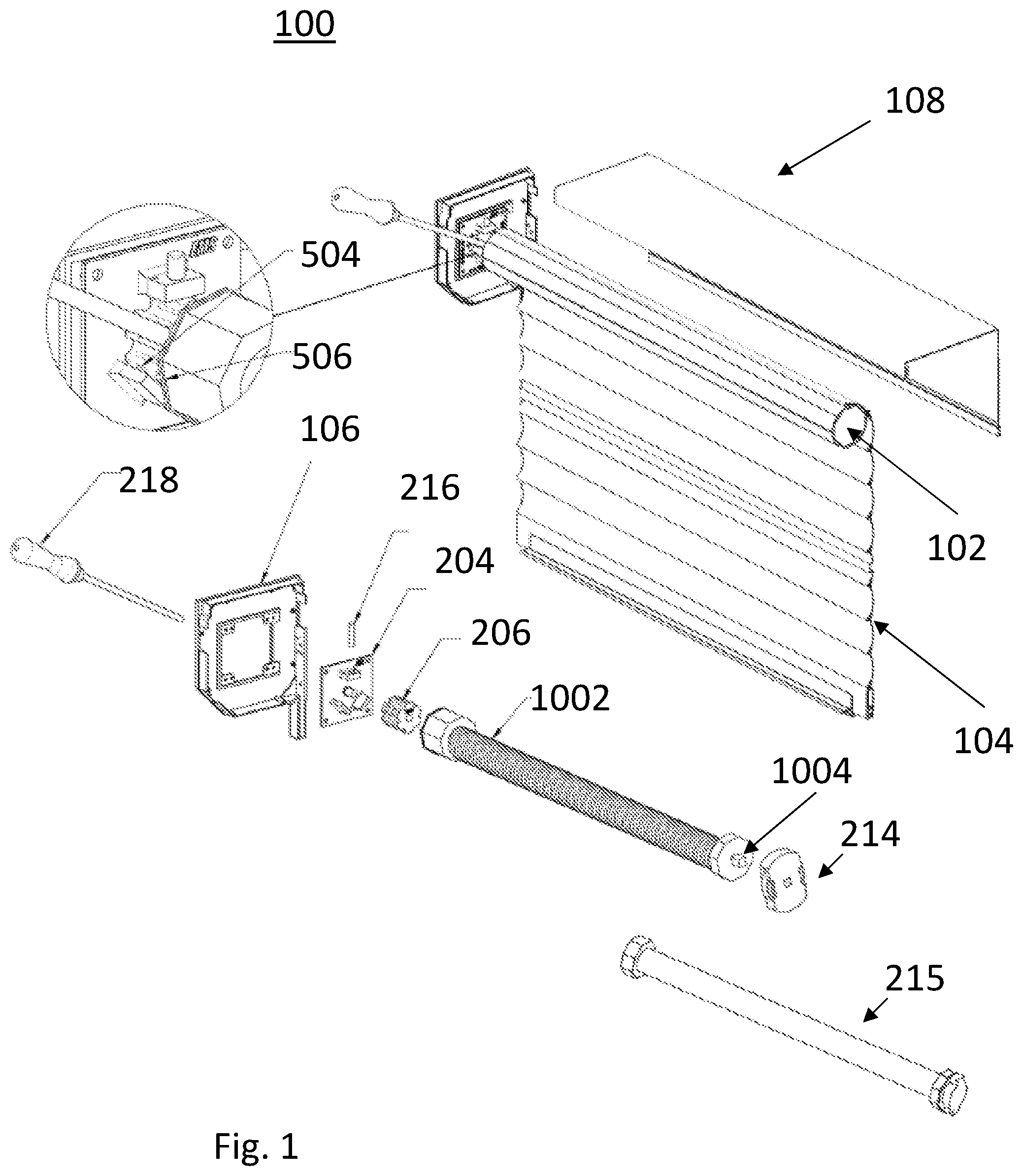 Patent US12320192 Figure 1 – Torsion spring adjuster