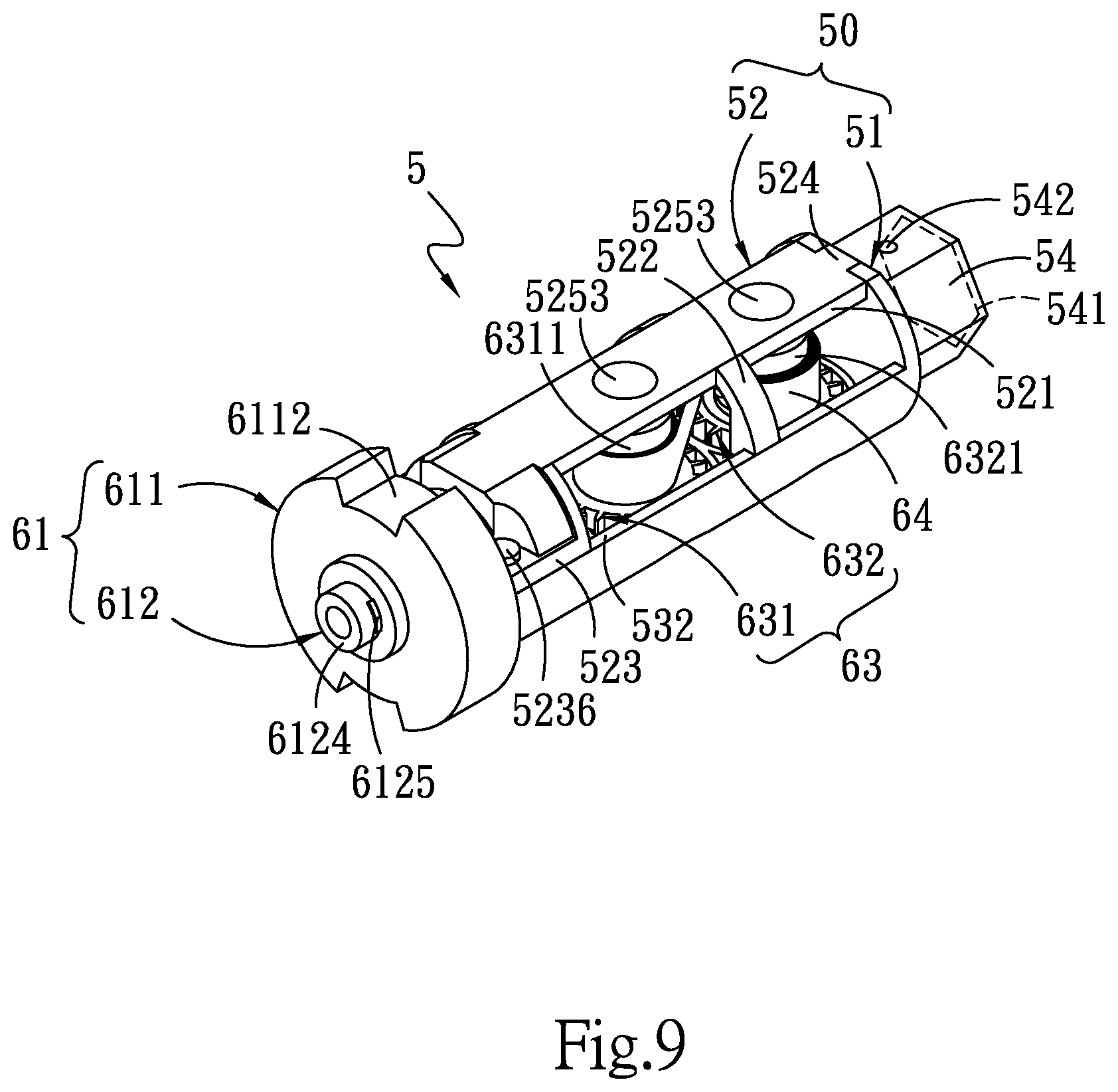 Patent US12320195 Figure 9 – Power auxiliary device for small-sized roller shade