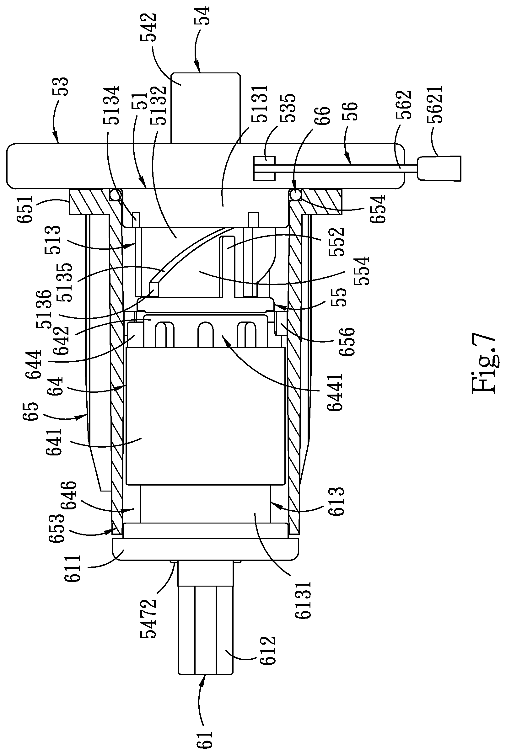 Patent US12320196 Figure 7 – Roll-up control device for roller shade