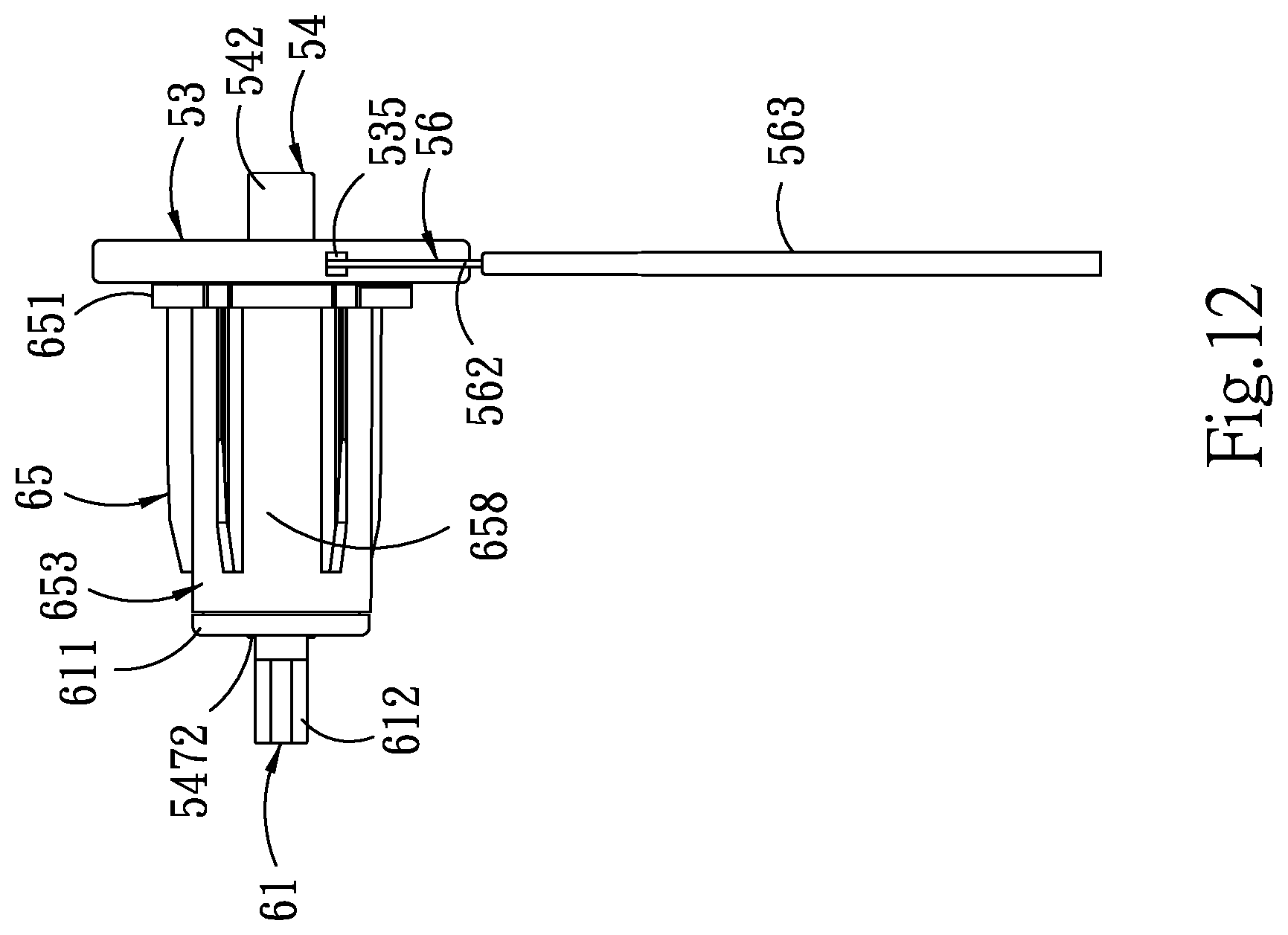 Patent US12320196 Figure 12 – Roll-up control device for roller shade