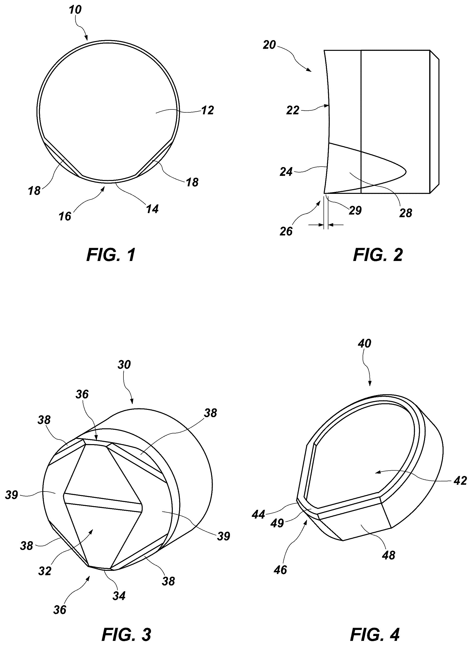 Patent US12320199 Figure 1 – Cutting elements and geometries for reduced vibrations, earth-boring tools, and related methods