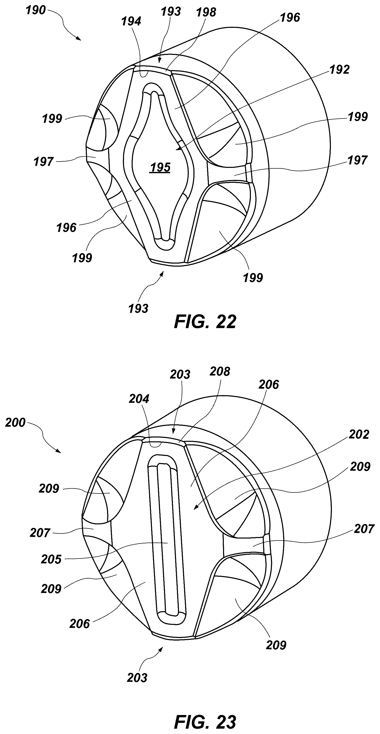 Patent US12320199 Figure 10 – Cutting elements and geometries for reduced vibrations, earth-boring tools, and related methods