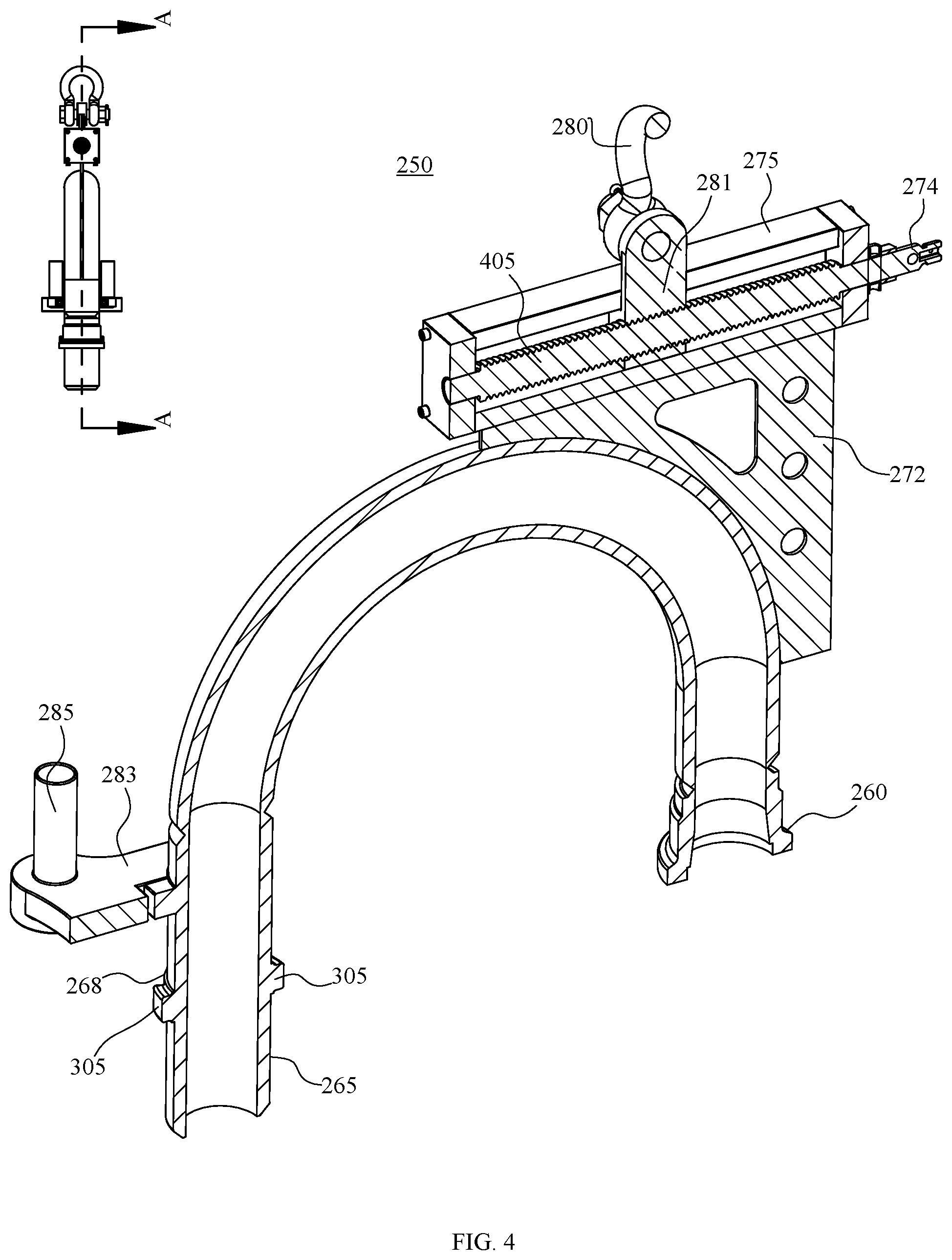 Patent US12320208 Figure 9 – Hands-free gooseneck and hands-free gooseneck flow spool