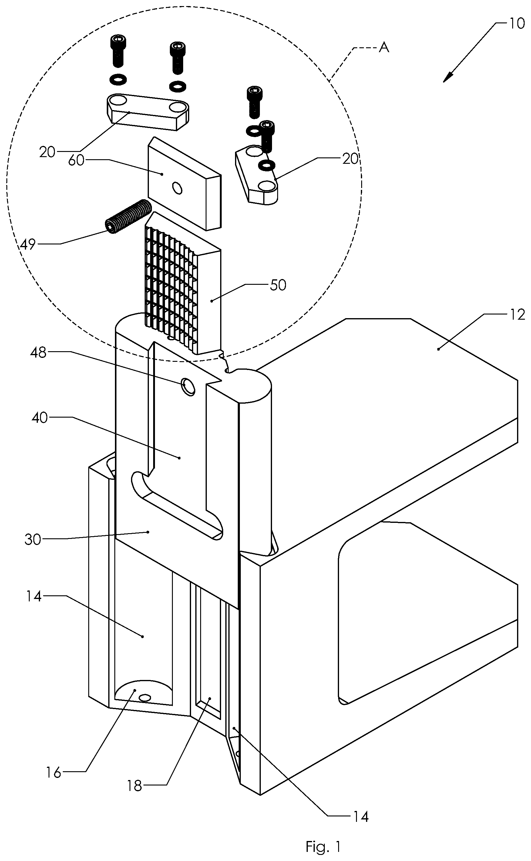Patent US12320212 Figure 1 – Die adaptor and method