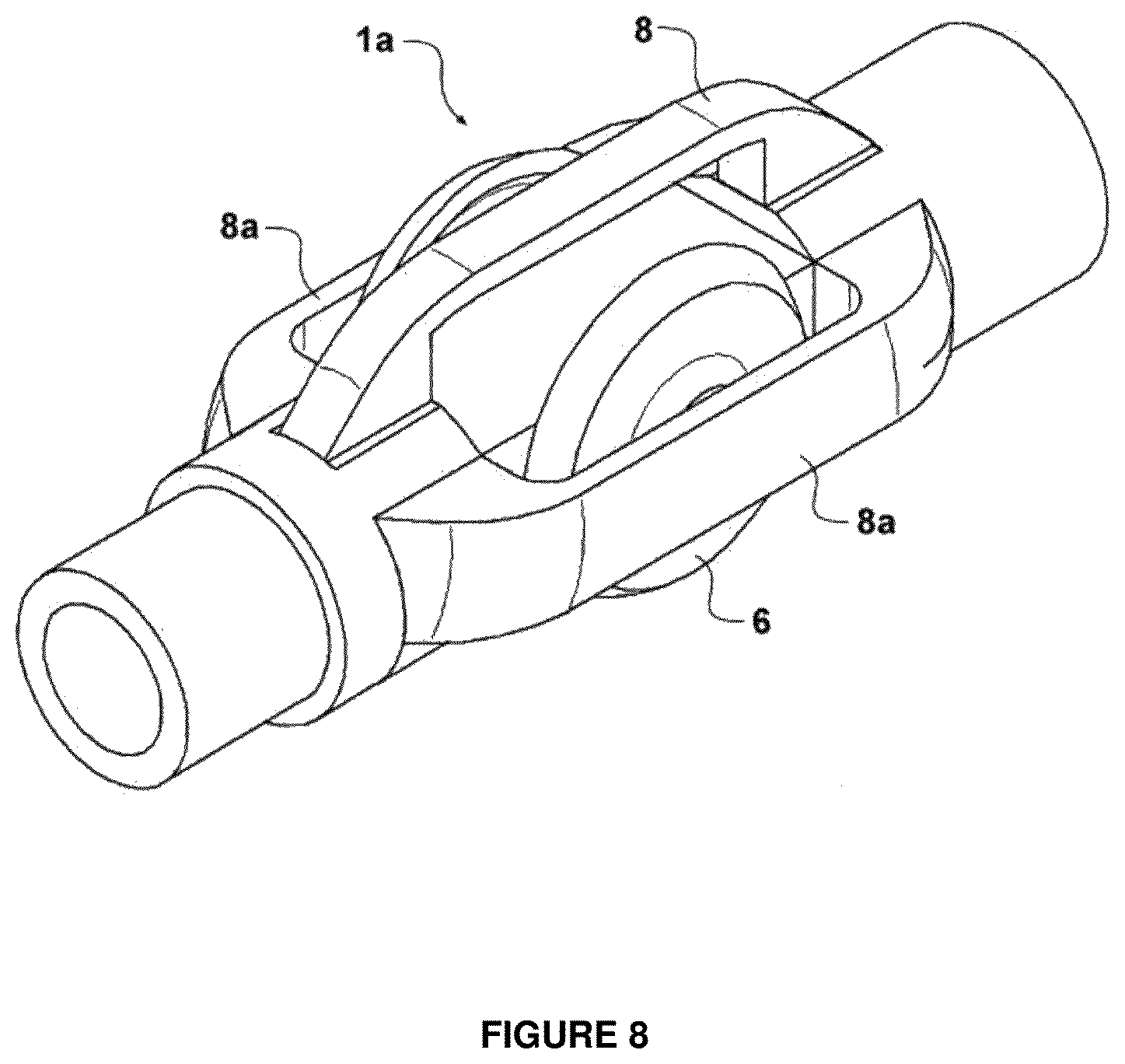 Patent US12320216 Figure 8 – Sensor transportation apparatus for a wireline logging tool string