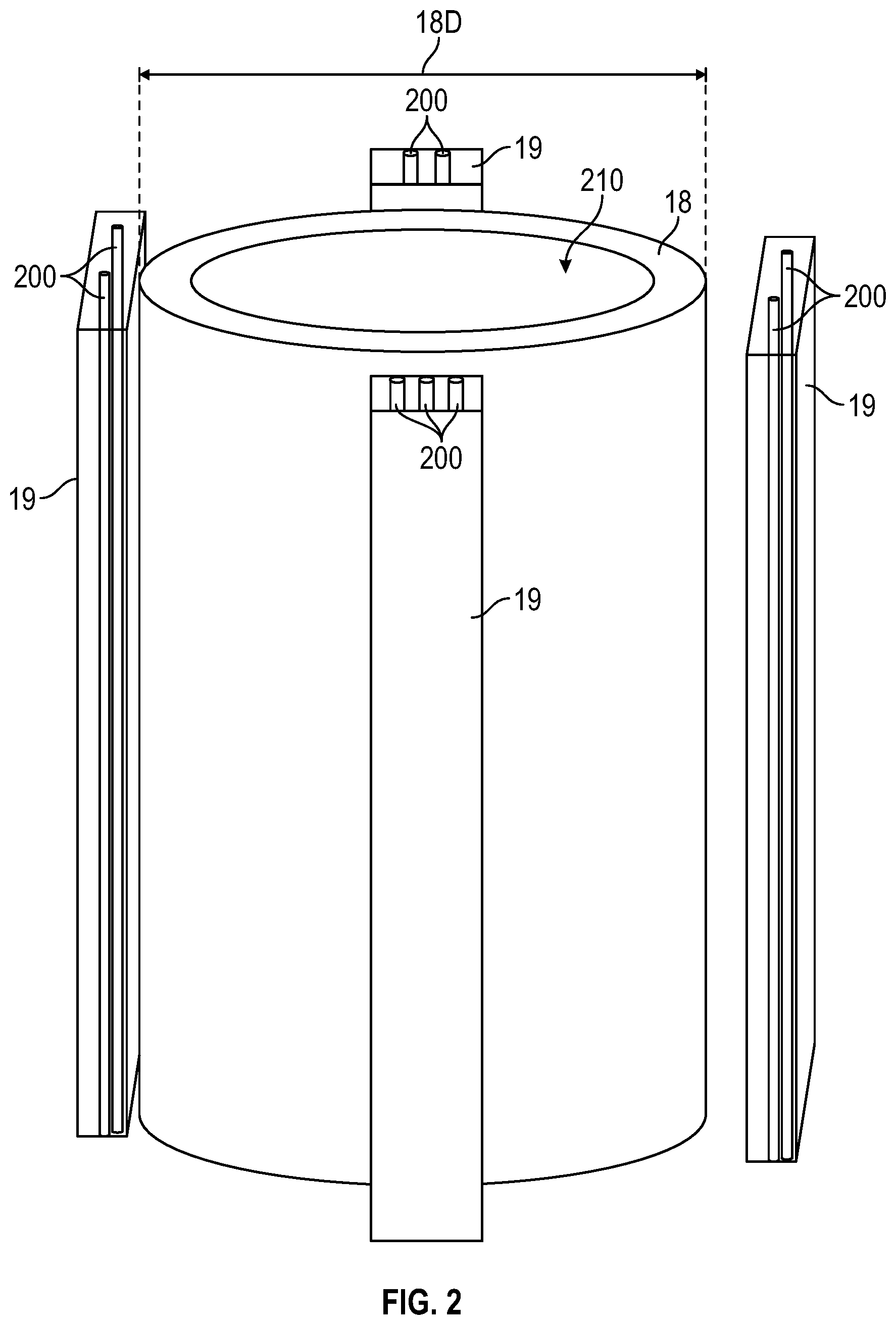 Patent US12320217 Figure 2 – Cutting device for wellbore control lines