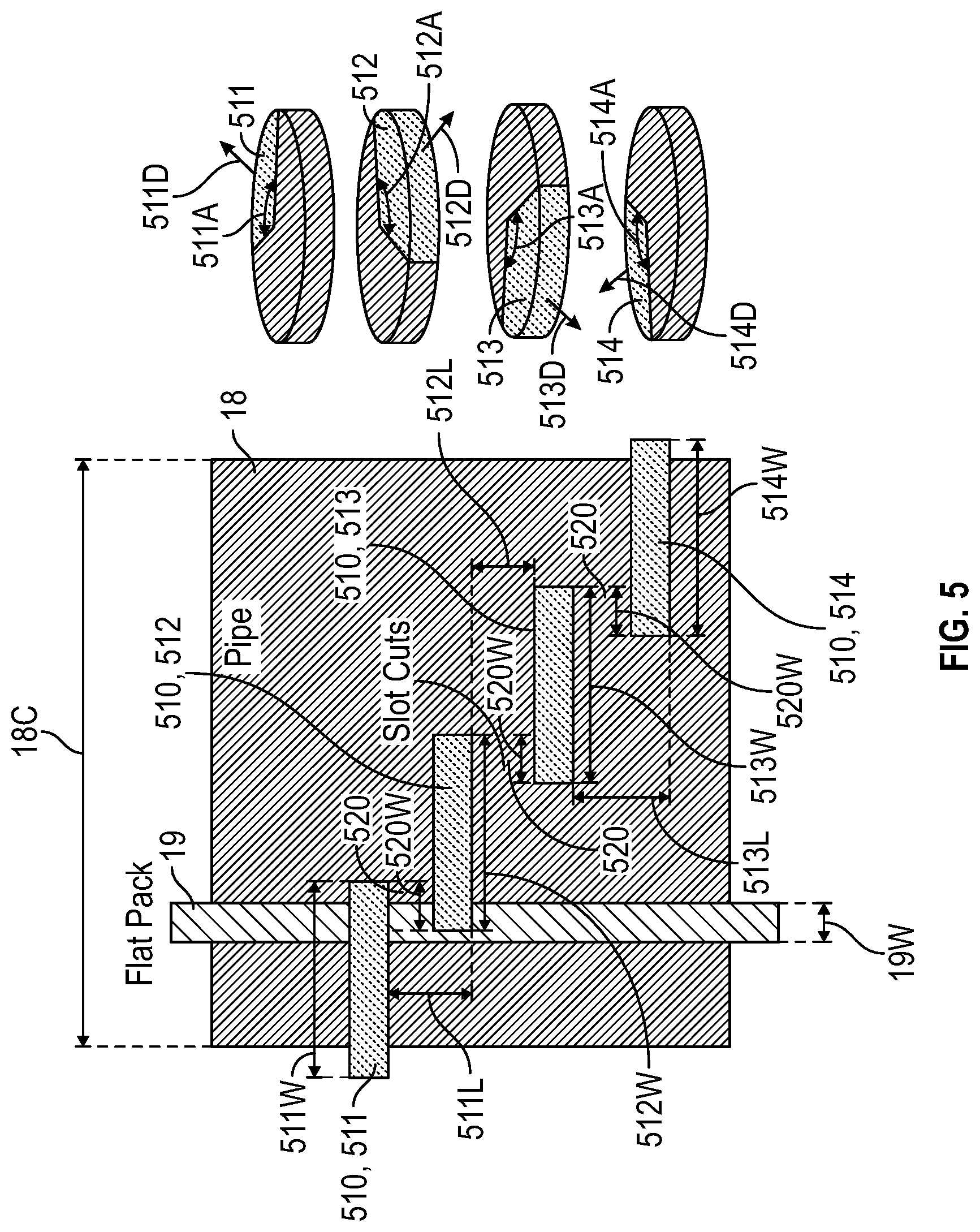 Patent US12320217 Figure 5 – Cutting device for wellbore control lines