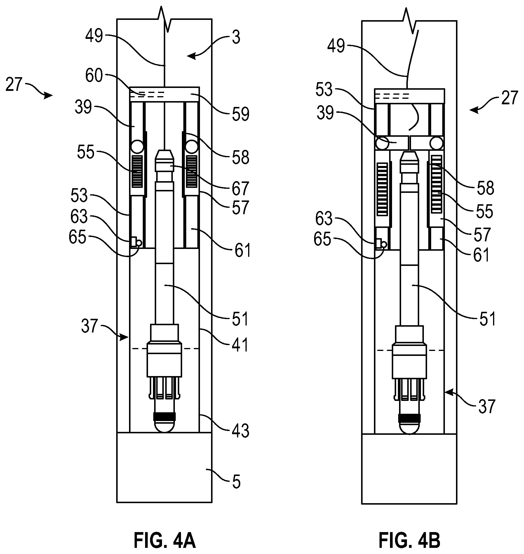 Patent US12320218 Figure 4 – Sliding wireline catcher and cutter for lost downhole wire