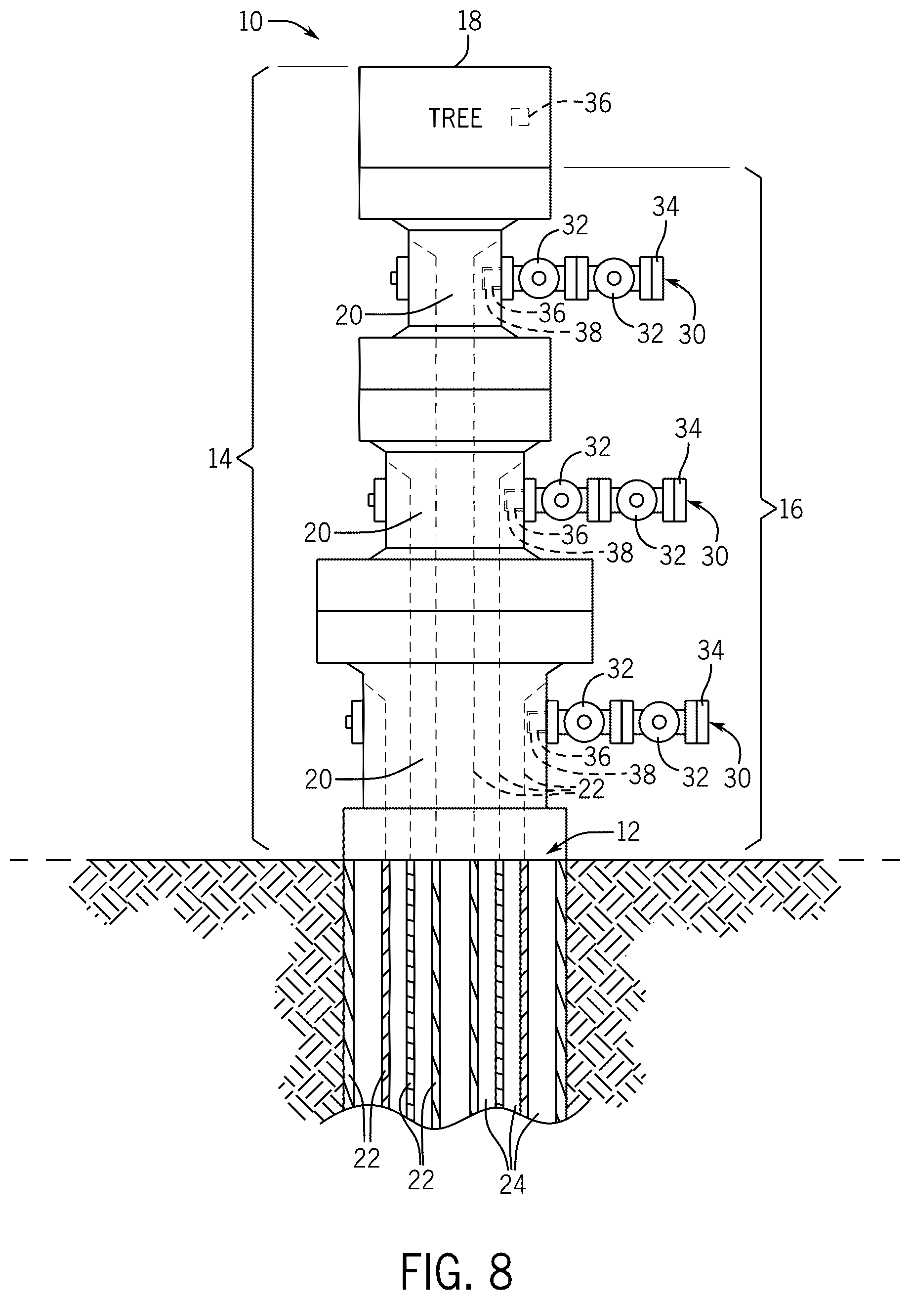 Patent US12320221 Figure 5 – Wellhead assembly monitoring sensor and method