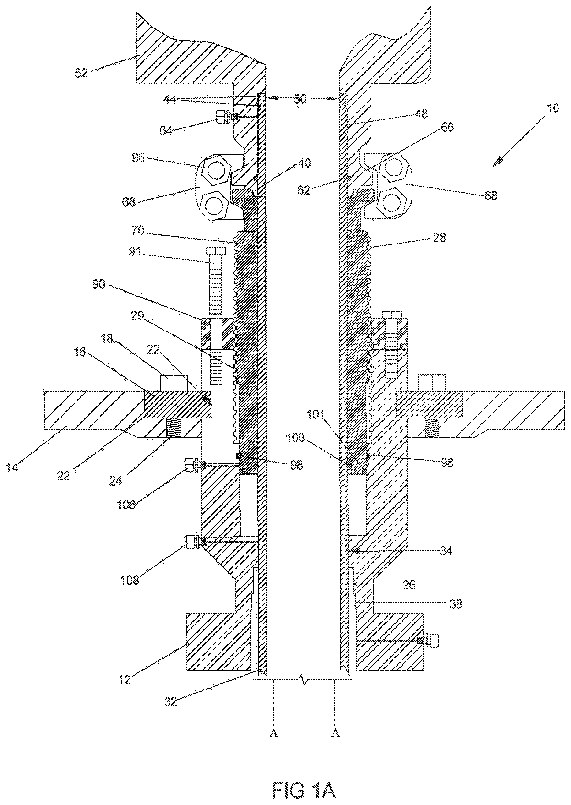 Patent US12320224 Figure 1 – Variable high pressure transition tube set point adapter