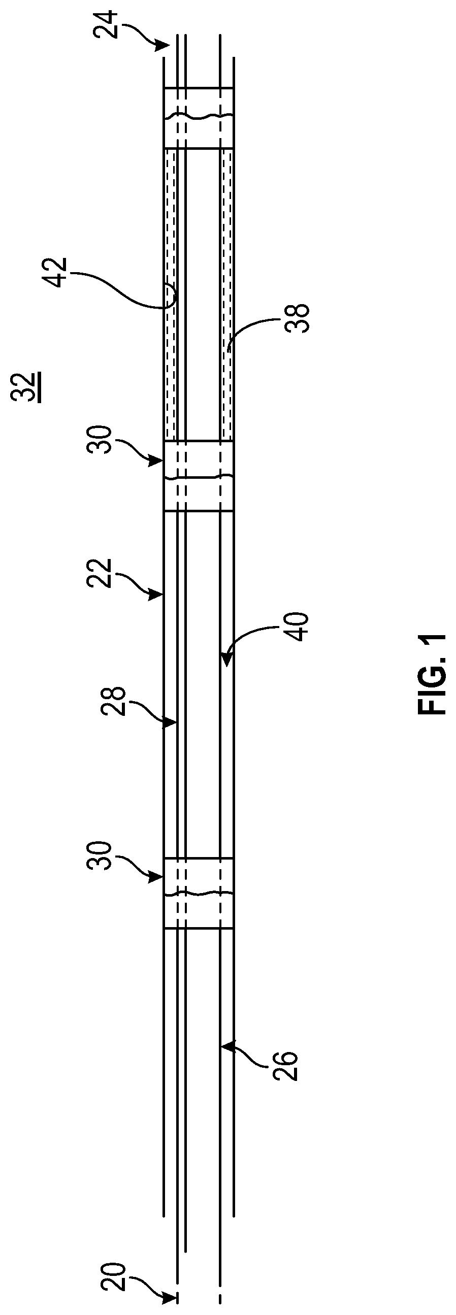 Patent US12320226 Figure 1 – Mixed element swell packer system and method