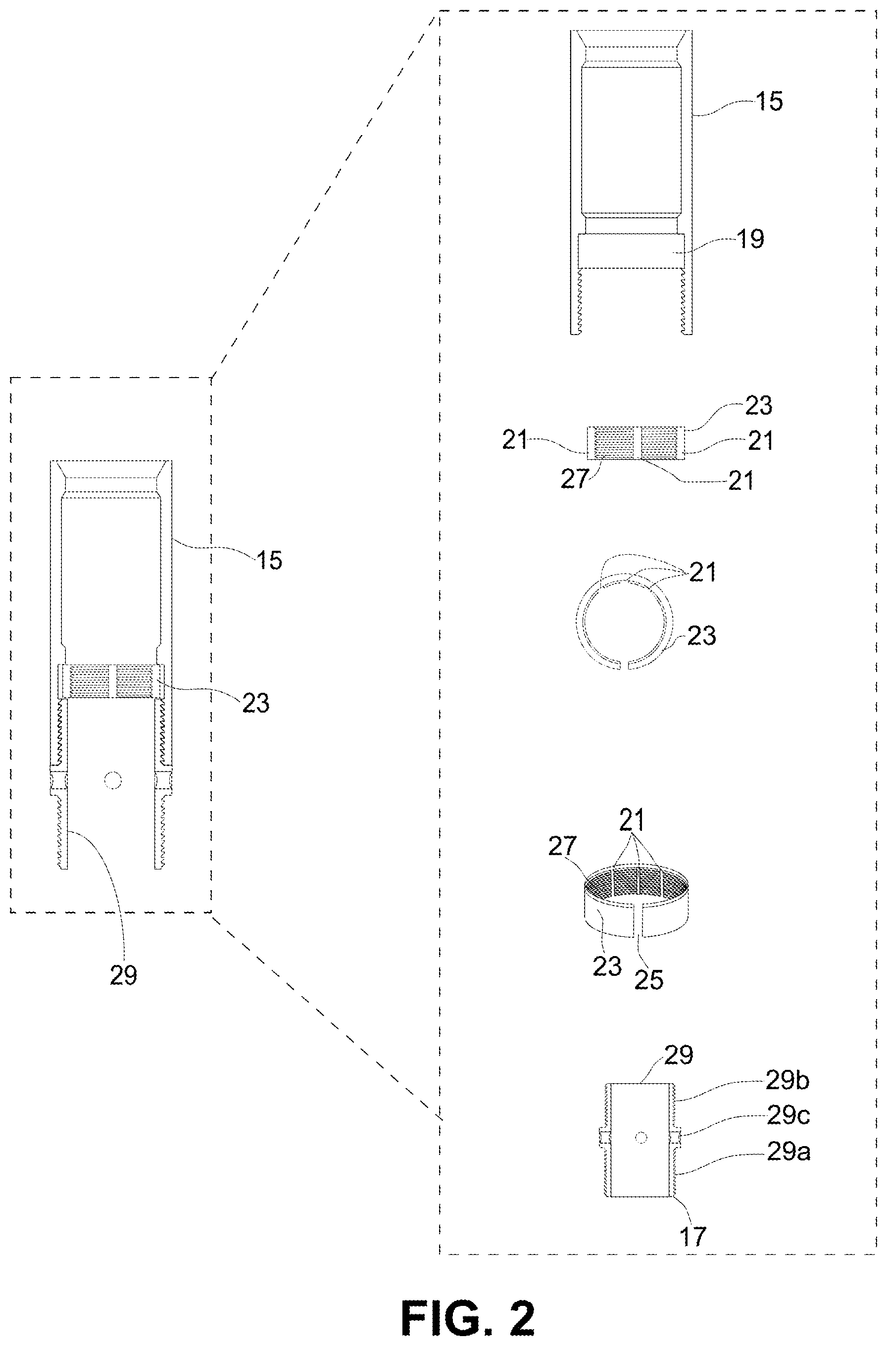 Patent US12320228 Figure 2 – End of tubing carrier tool and method for releasably securing same to end of a tubular