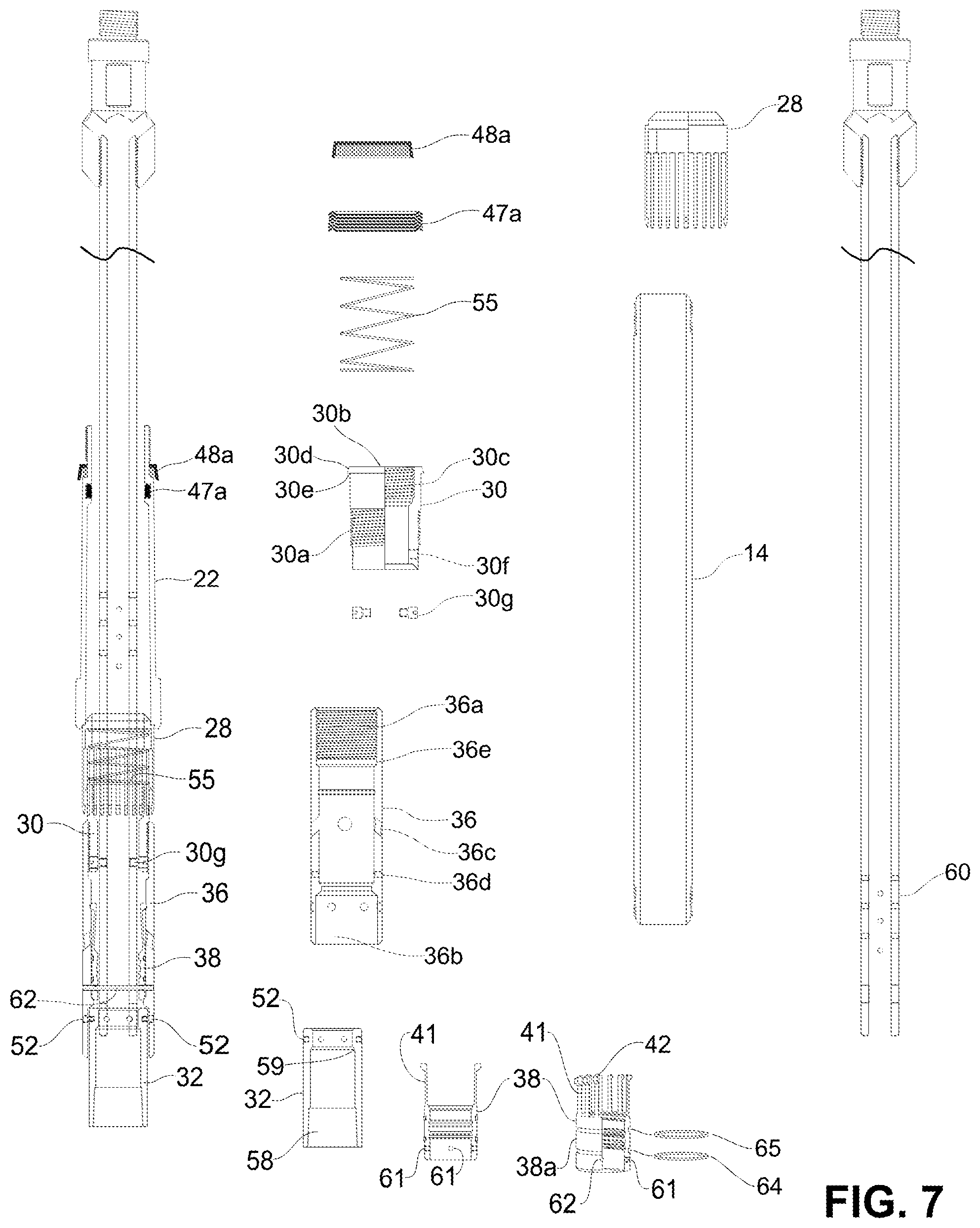 Patent US12320228 Figure 8 – End of tubing carrier tool and method for releasably securing same to end of a tubular