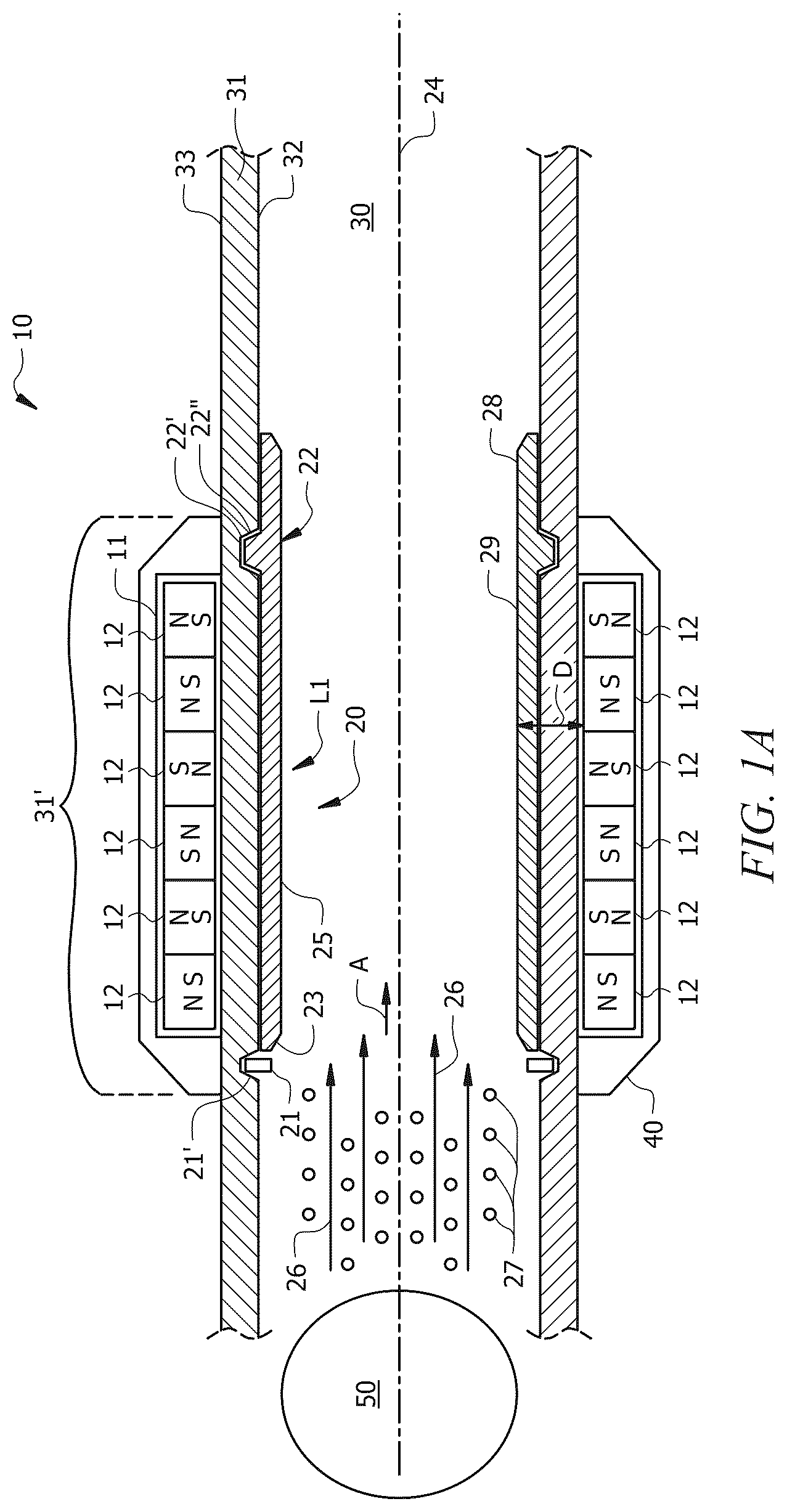 Patent US12320237 Figure 1 – Removable covers for magnetic scale inhibitors