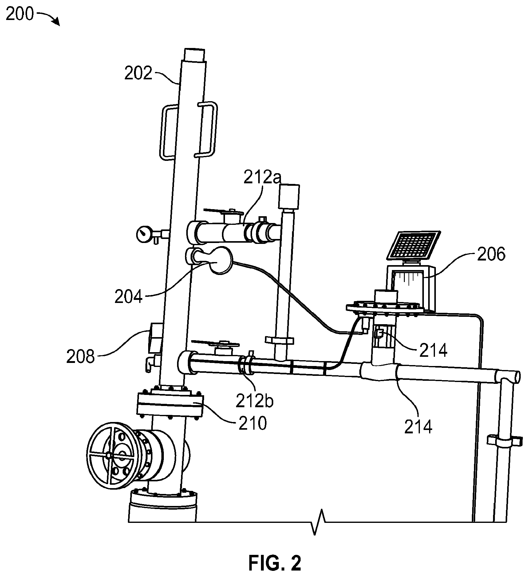 Patent US12320240 Figure 2 – Gas assisted plunger lift control system and method