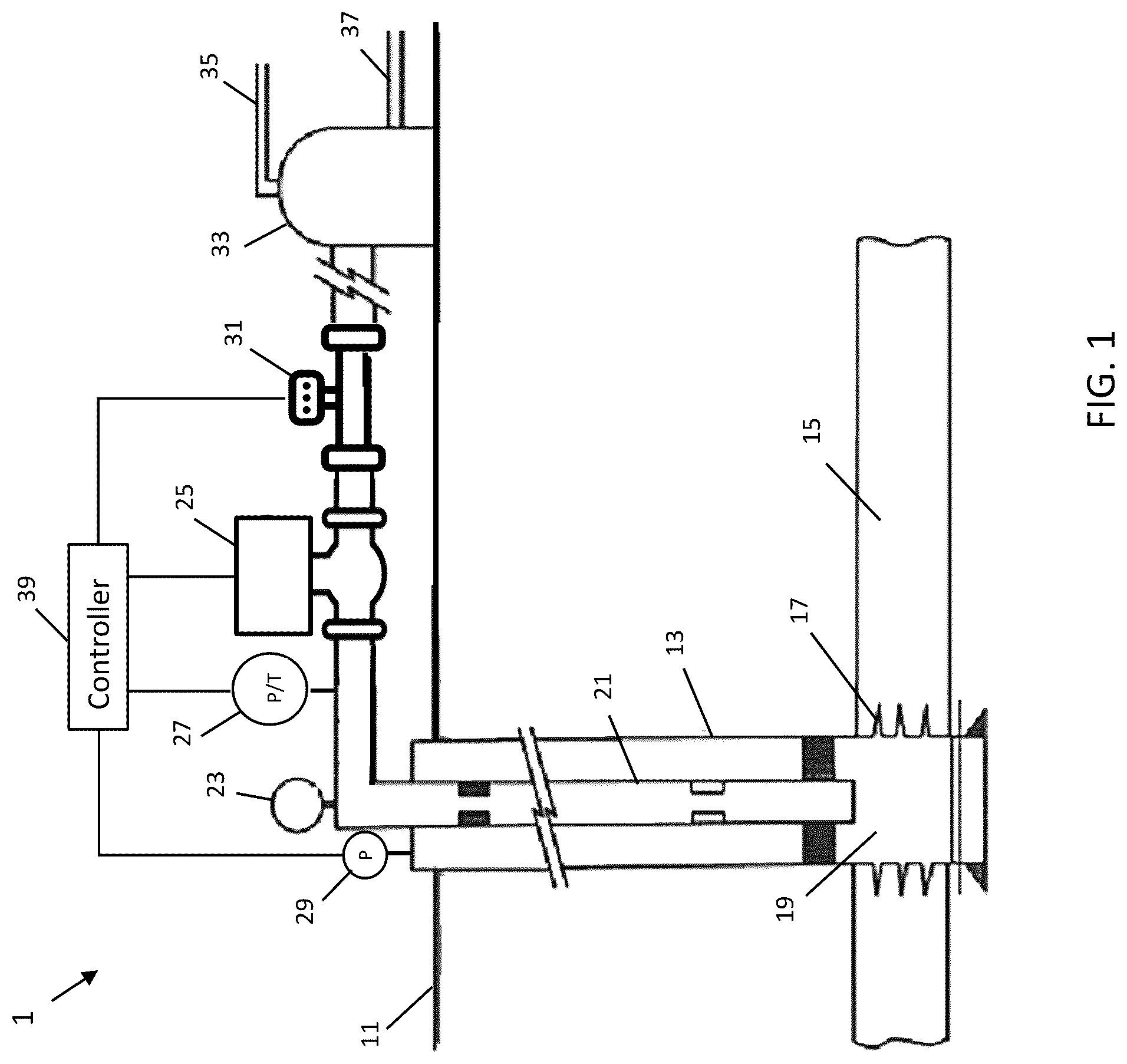 Patent US12320241 — Methods and systems employing autonomous choke control for mitigation of liquid loading in gas wells — Figure 1