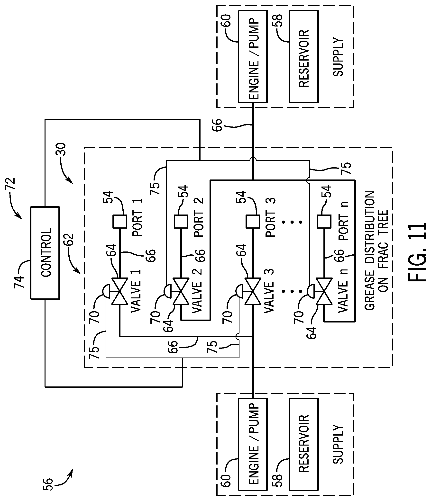 Patent US12320243 Figure 6 – System and method for valve greasing in a well tree