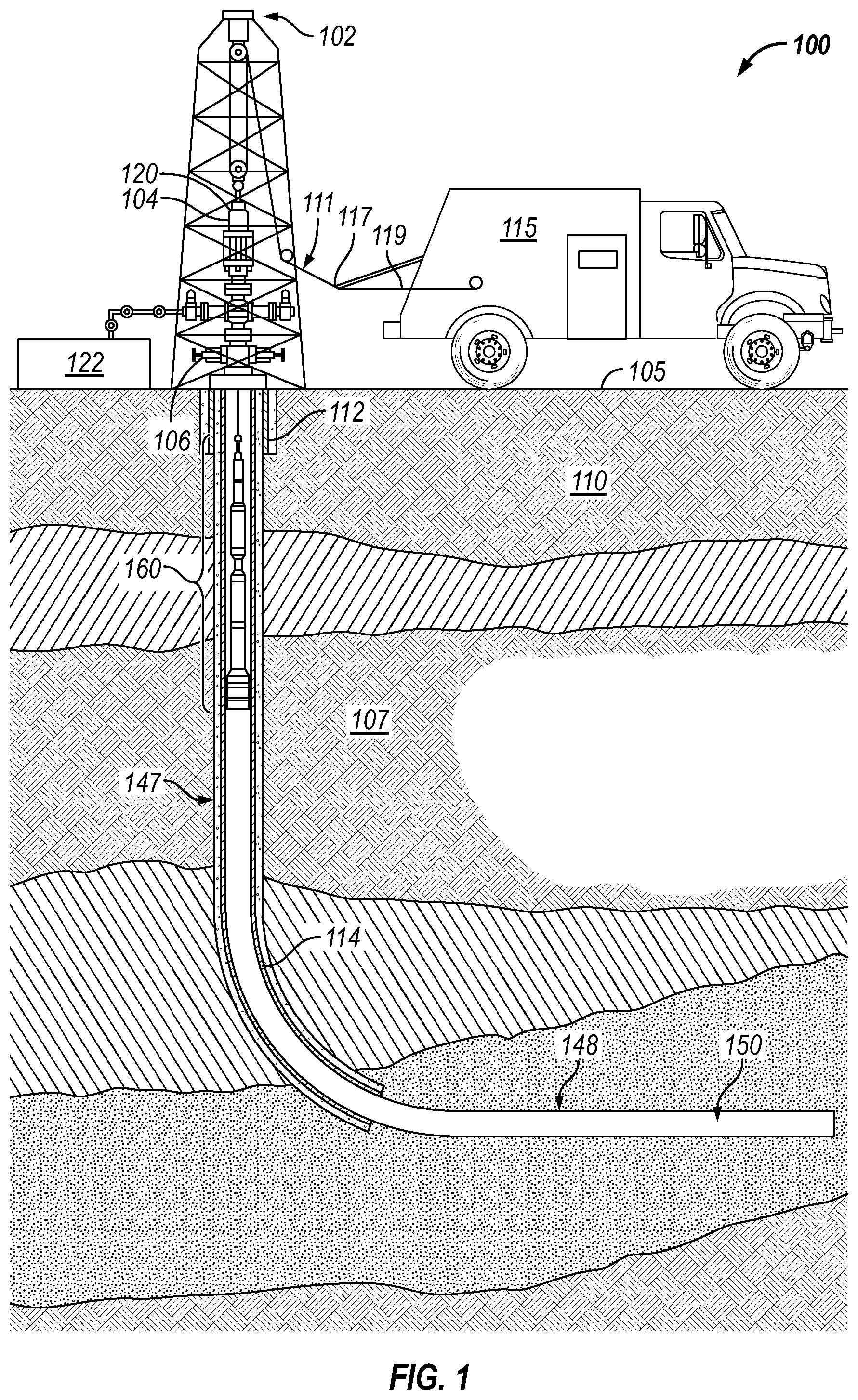 Patent US12320249 Figure 1 – Autonomous stop of pump-down operation