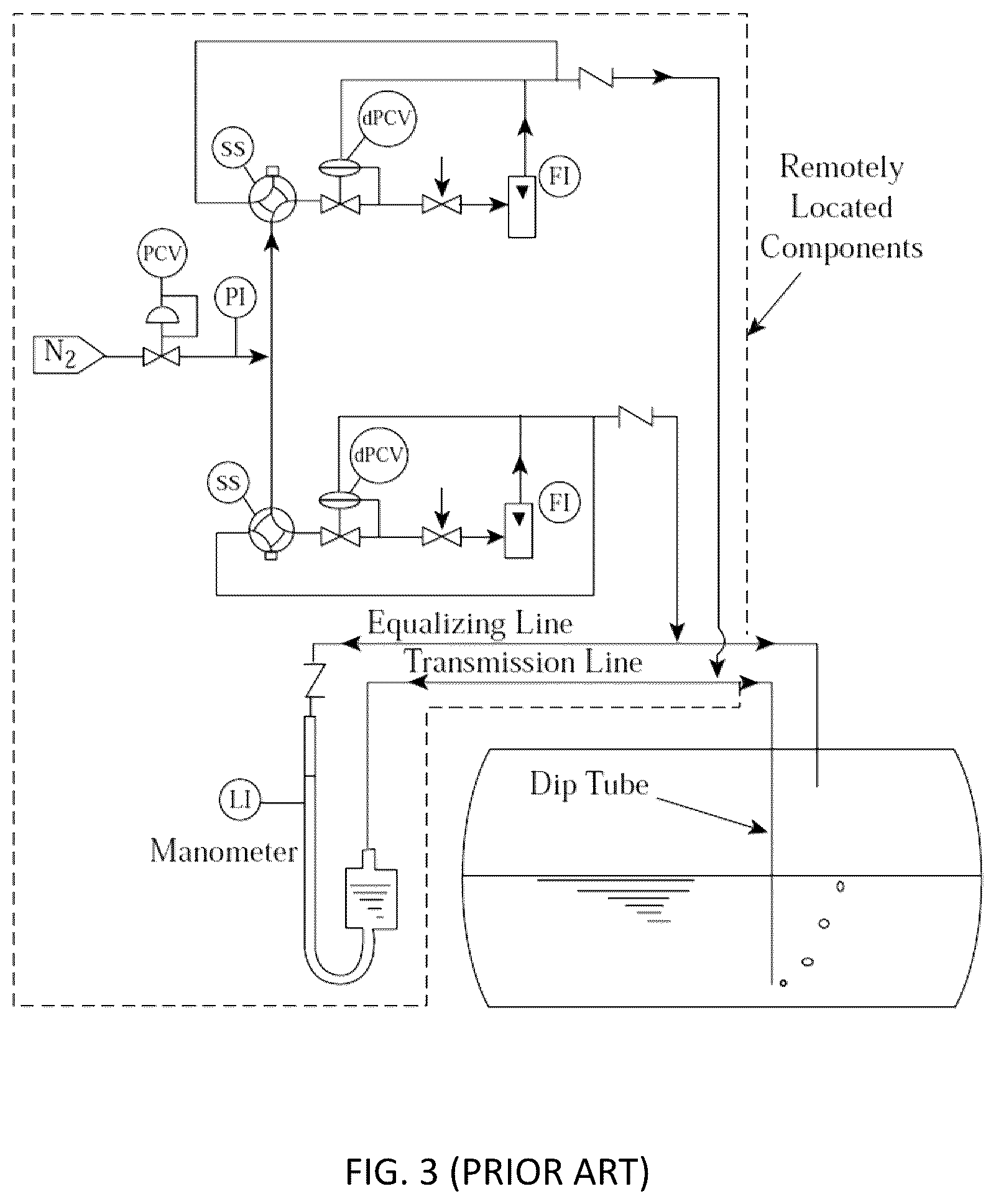 Patent US12320250 Figure 2 – Indirect measurement system for identifying the position, density and pressure of an underground liquid or gaseous interface